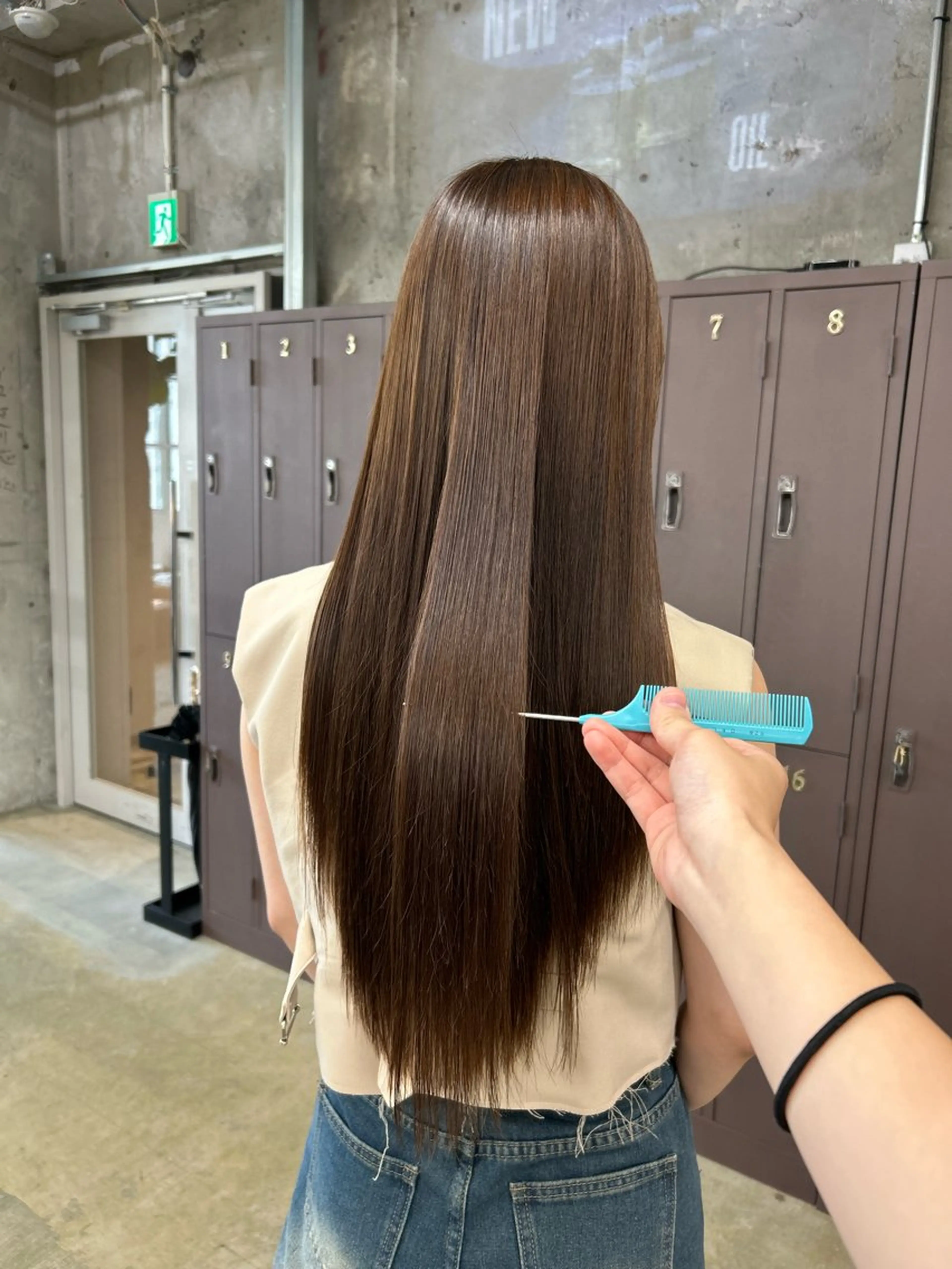 ロング 縮毛矯正 大本 メンズ/パーマのヘアスタイル