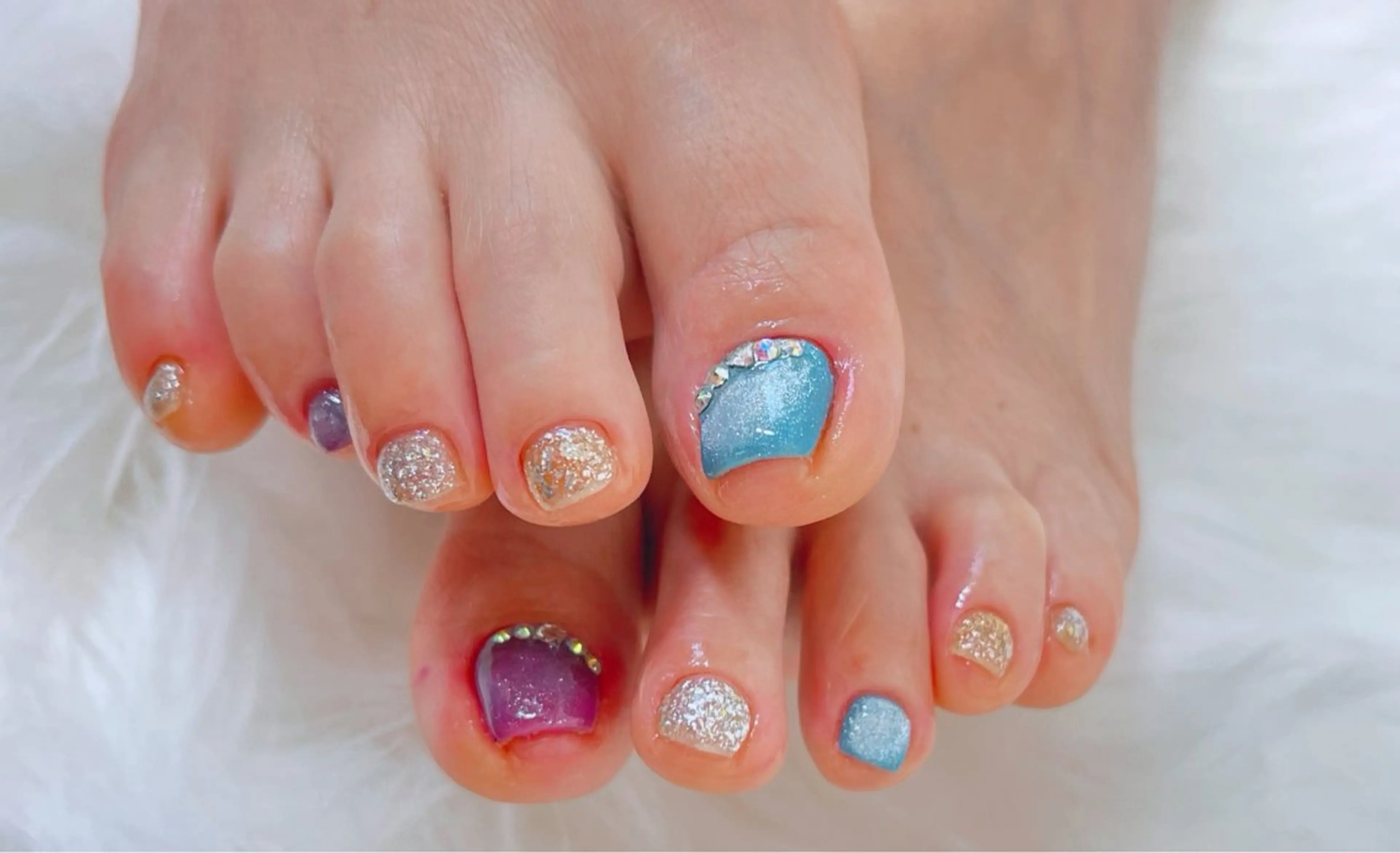 フットネイル　持ち込みデザインの写真