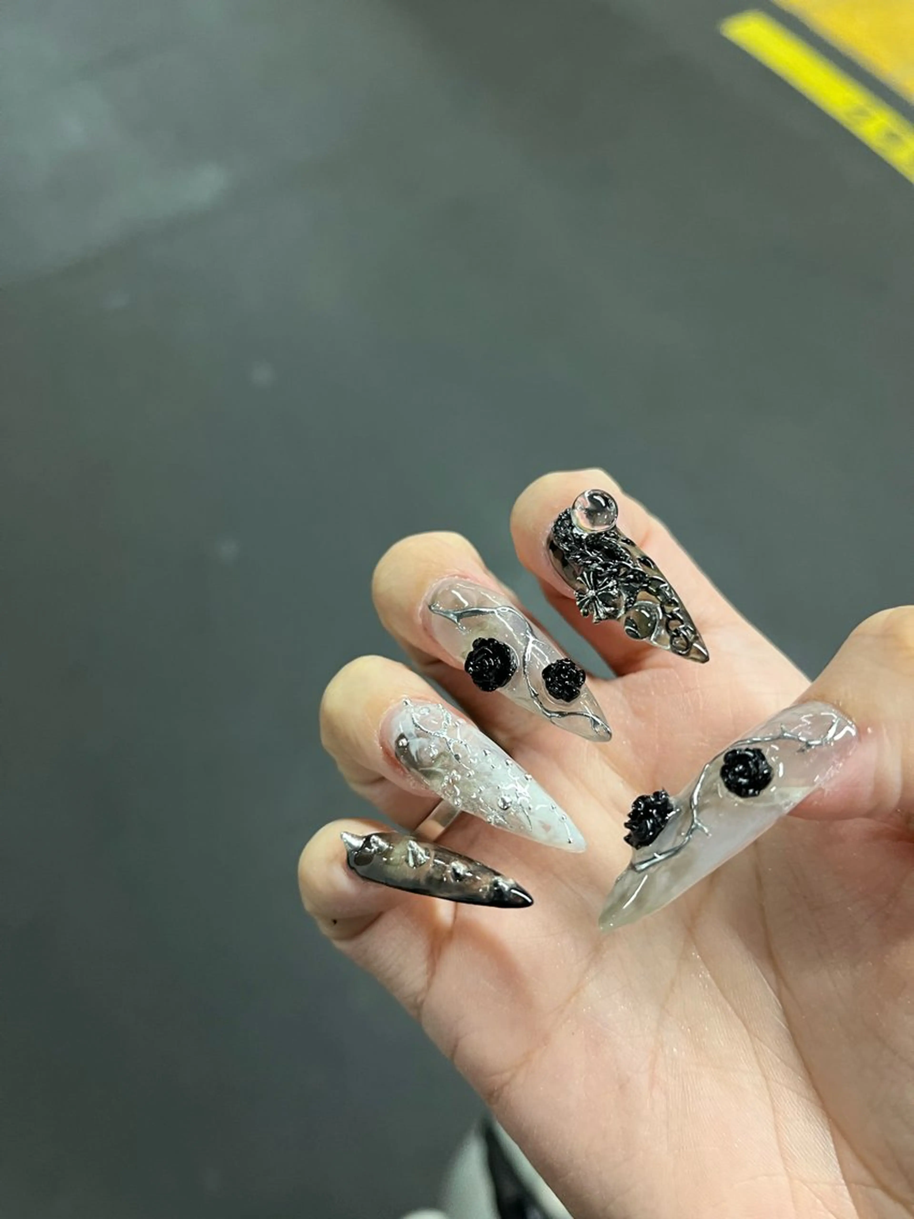 〈オフあり〉チップ長さだし10本+持ち込みデザインの写真