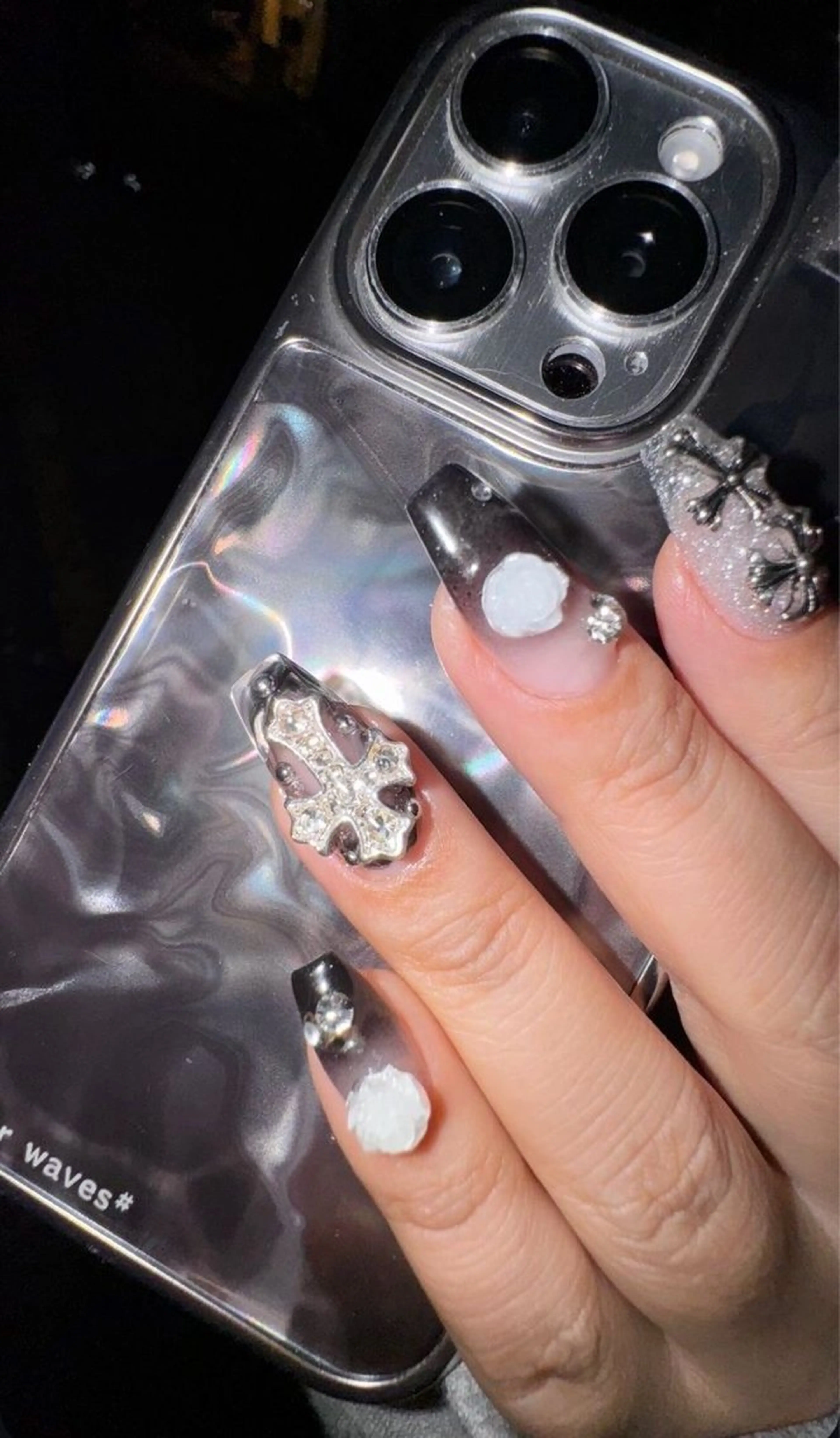 ネイル グラデーション ラメ(グリッター) マグネットネイル ミラーネイル ニュアンスネイル ハンドネイル Lumi de nails所属・Lumi de nailsのネイルデザイン