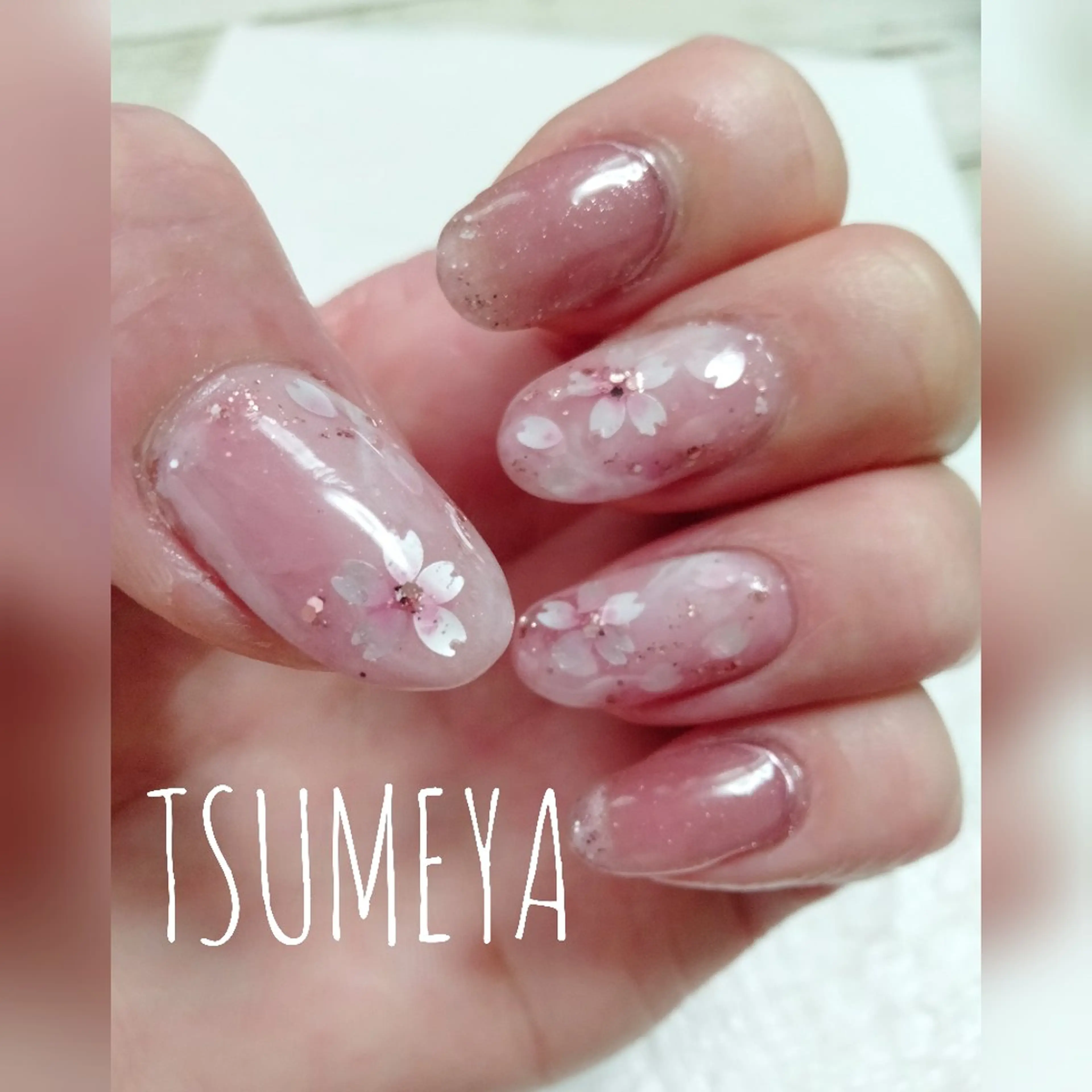 ネイル 桜ネイル ハンドネイル _TSUMEYA _のネイルデザイン