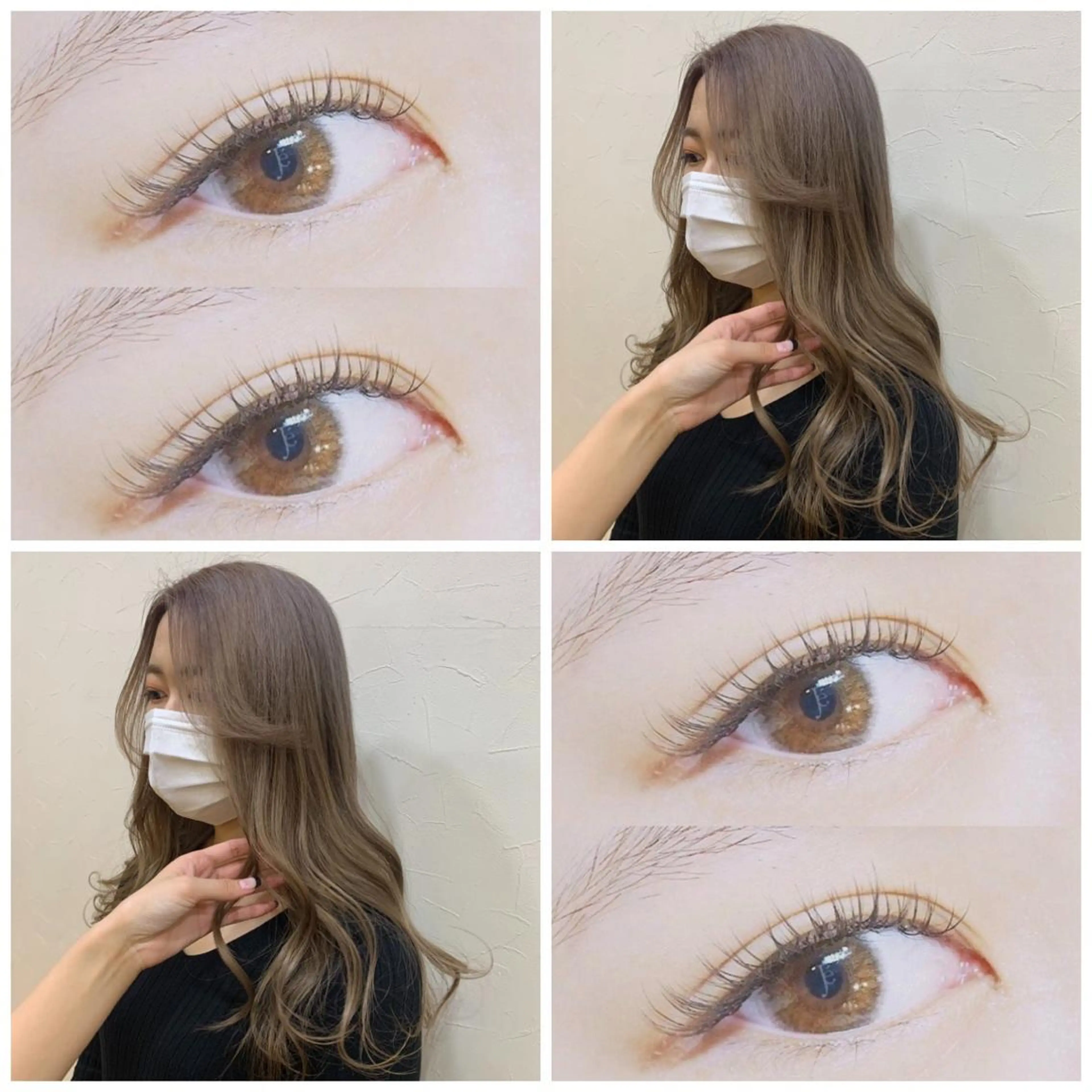 カラー マツエク・マツパ ﾎｯﾄﾍﾟｯﾊﾟｰ に移行中【かな】のヘアスタイル