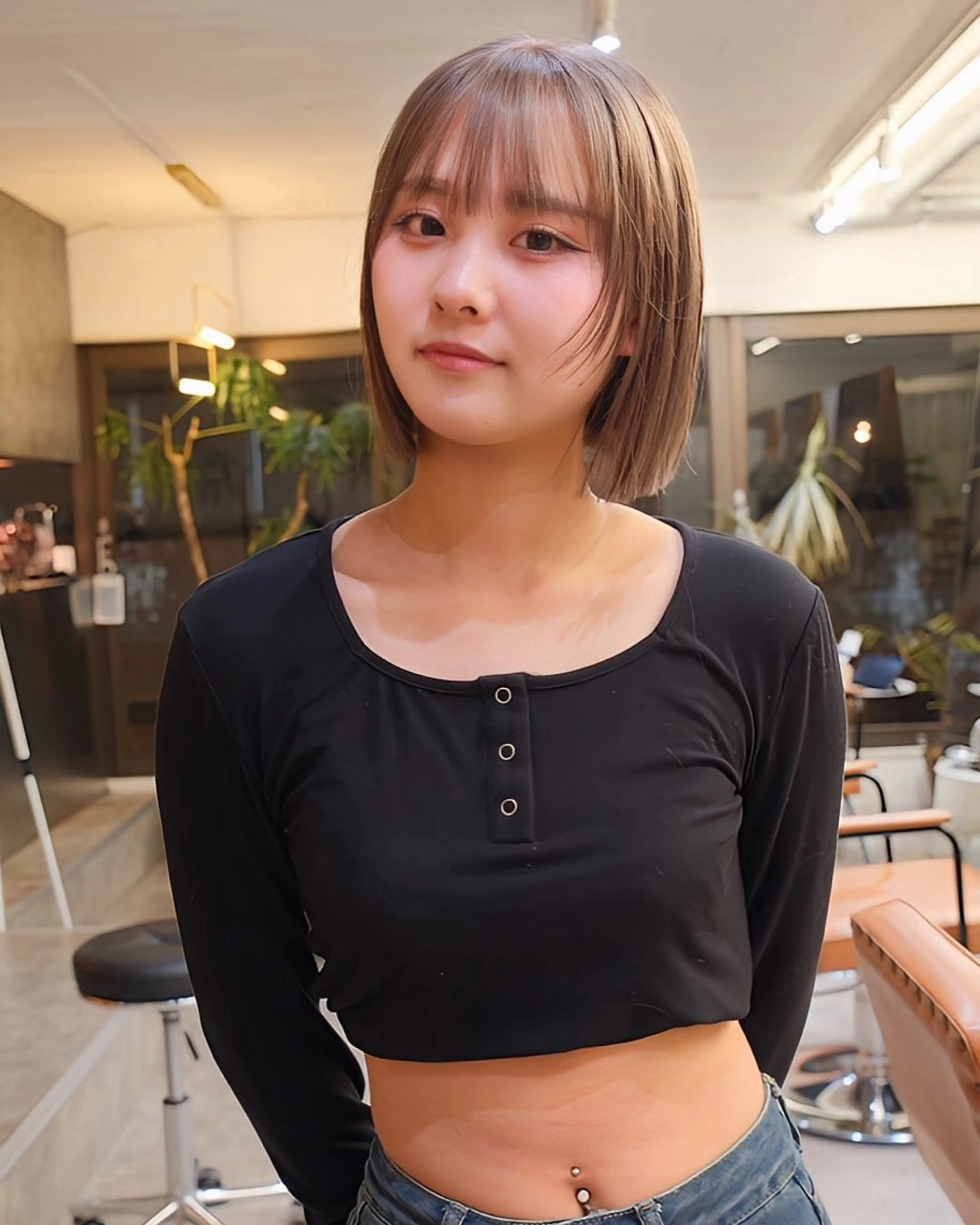 ショート カット ヘアカラー トリートメント LUCCI所属・udaハイトーン /ボブ/レイヤーのヘアスタイル