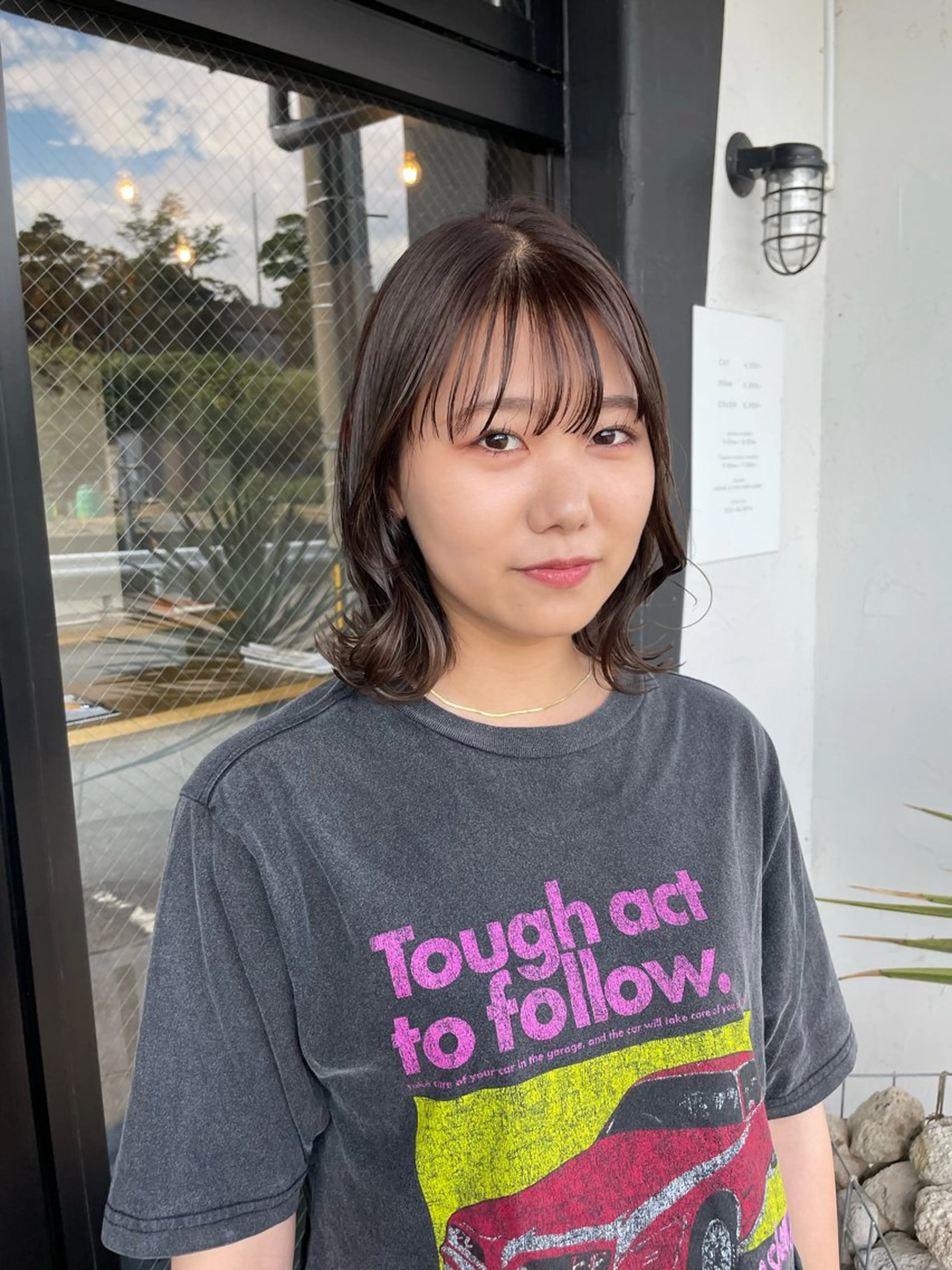 ミディアム カラー グレージュ くびれヘア カット ヘアカラー CITA （シータ）所属・板井 美紗都のヘアスタイル