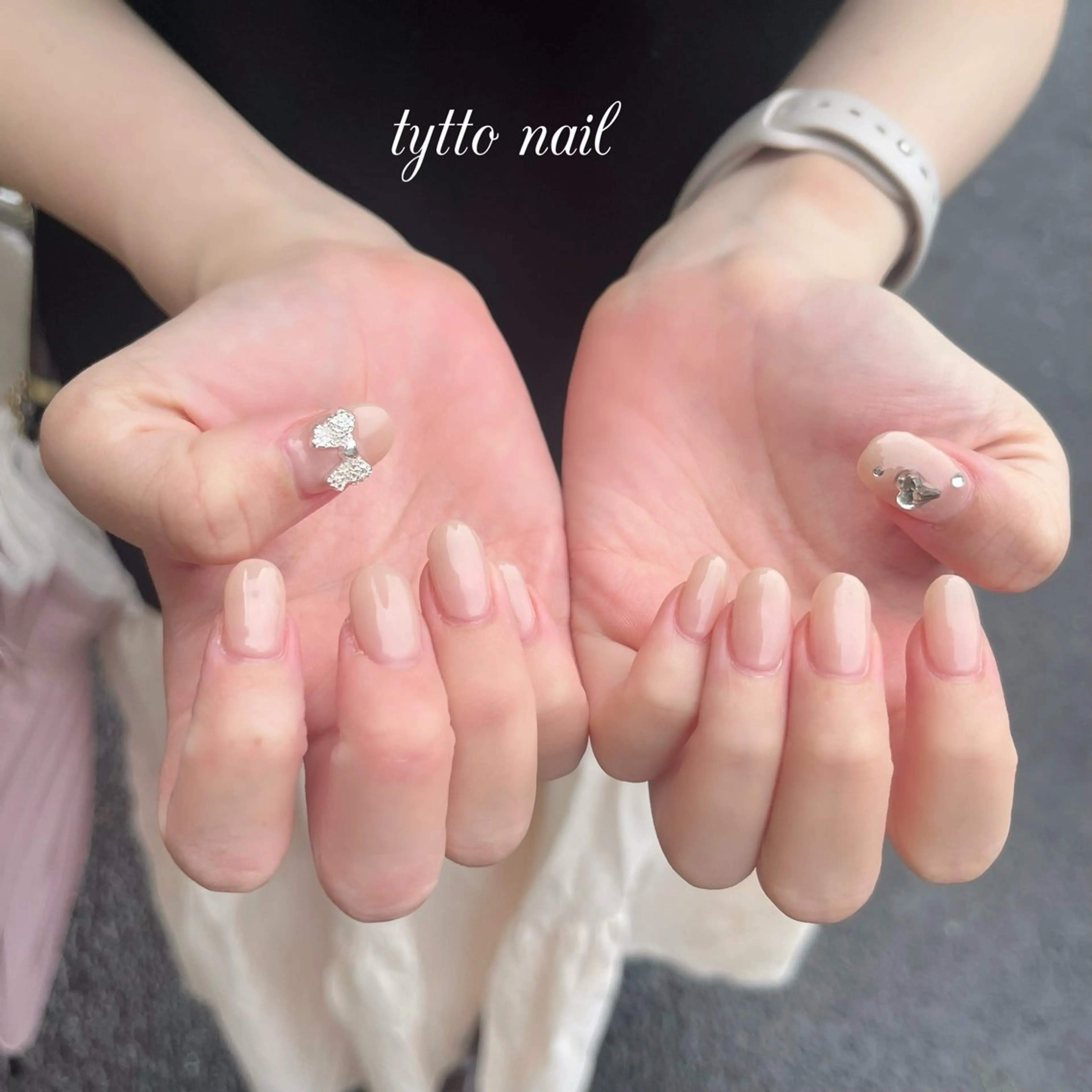 ネイル ブルー ニュアンスネイル オフィスネイル ワンカラーネイル ぷっくりネイル ハンドネイル tytto nail ❤︎‪‪eri‪‪のネイルデザイン