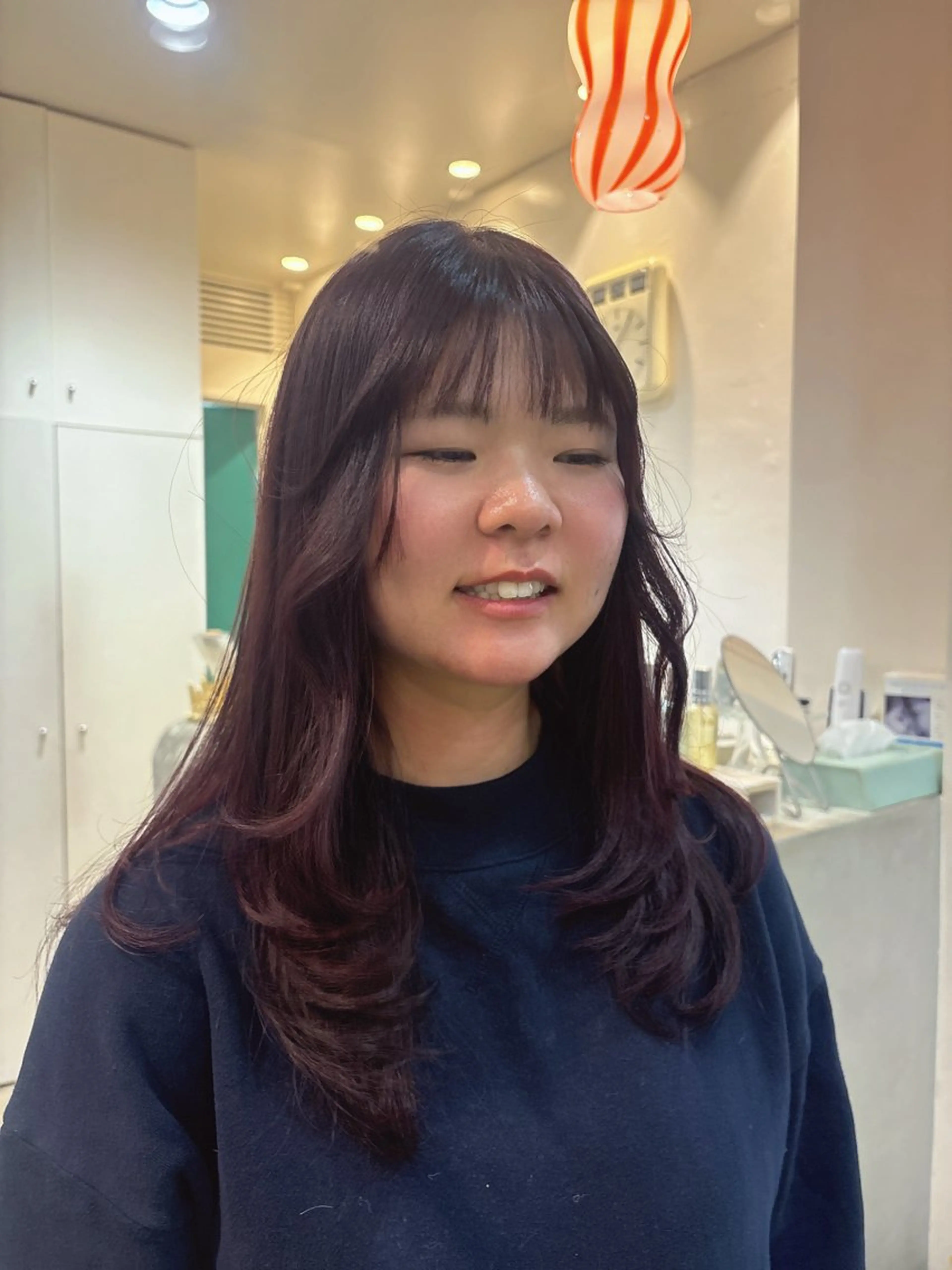 ロング カット 丸山 愛万音のヘアスタイル