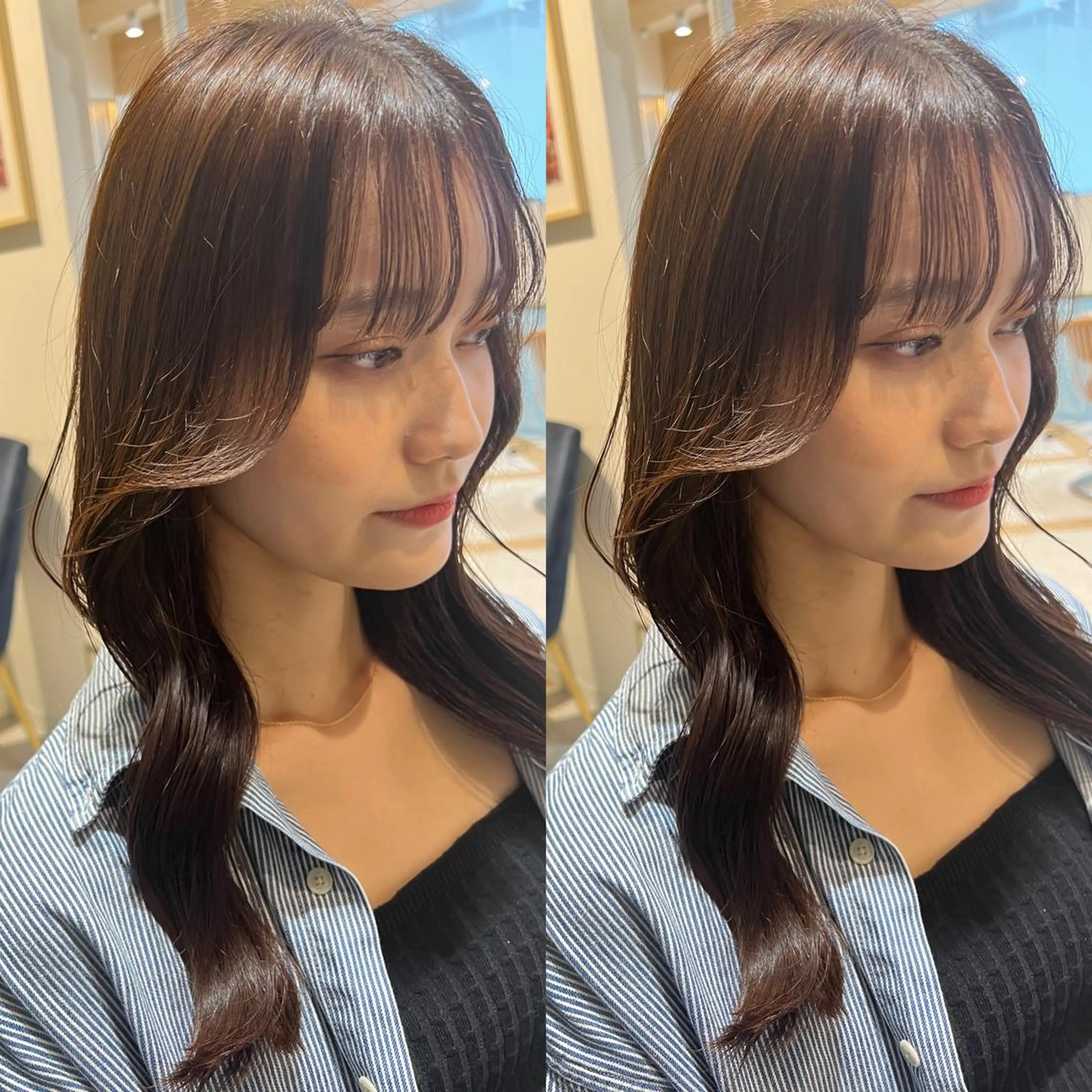 ロング カラー インナーカラー 顔周りカット 韓国風ヘア レイヤーカット Lond strada 心斎橋所属・🍀小川大輔🍀 ボブ/ブリーチ🥇のヘアスタイル
