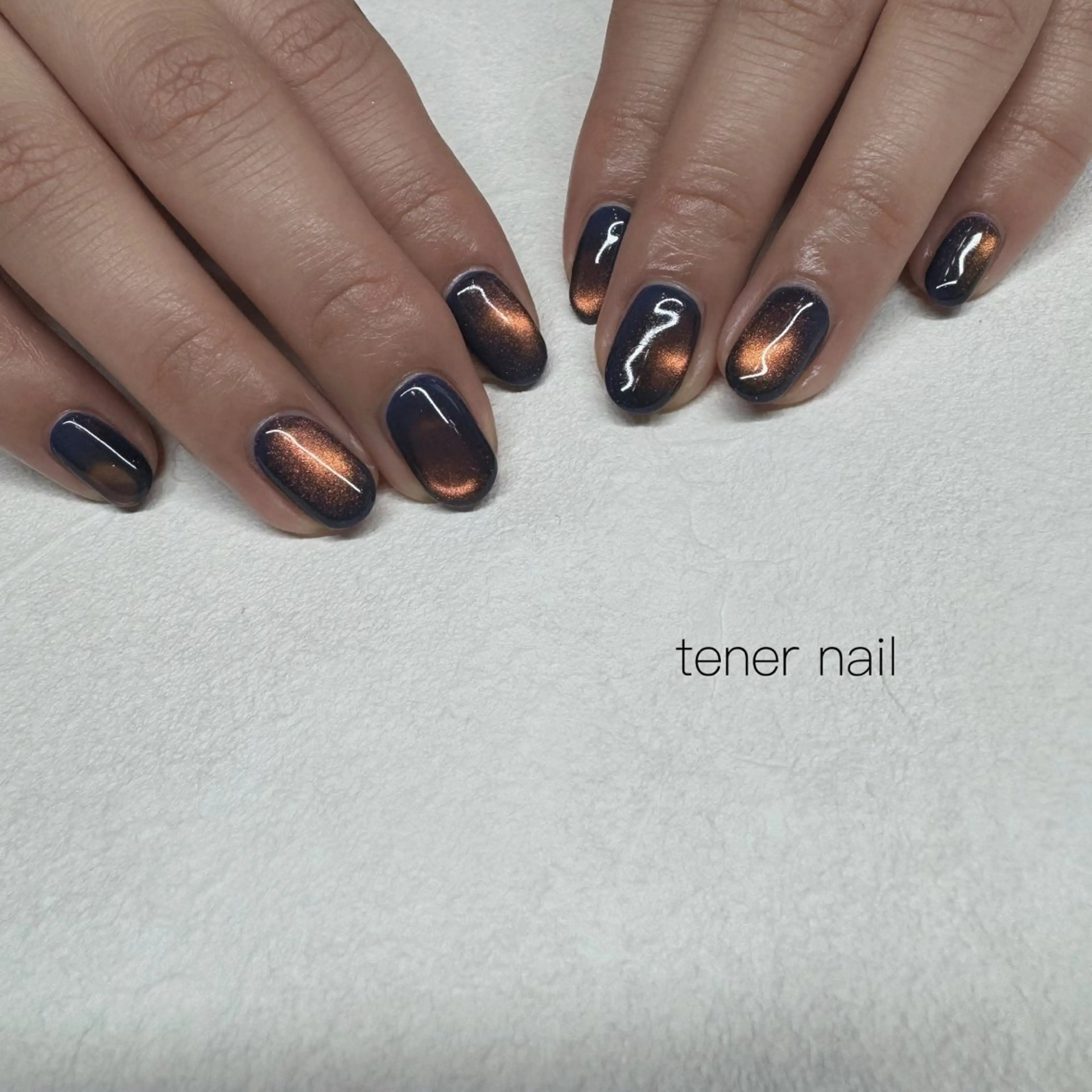 ネイル ネイビー ハンドネイル tener  nail  テネルネイル所属・テネルネイル tener nailのネイルデザイン