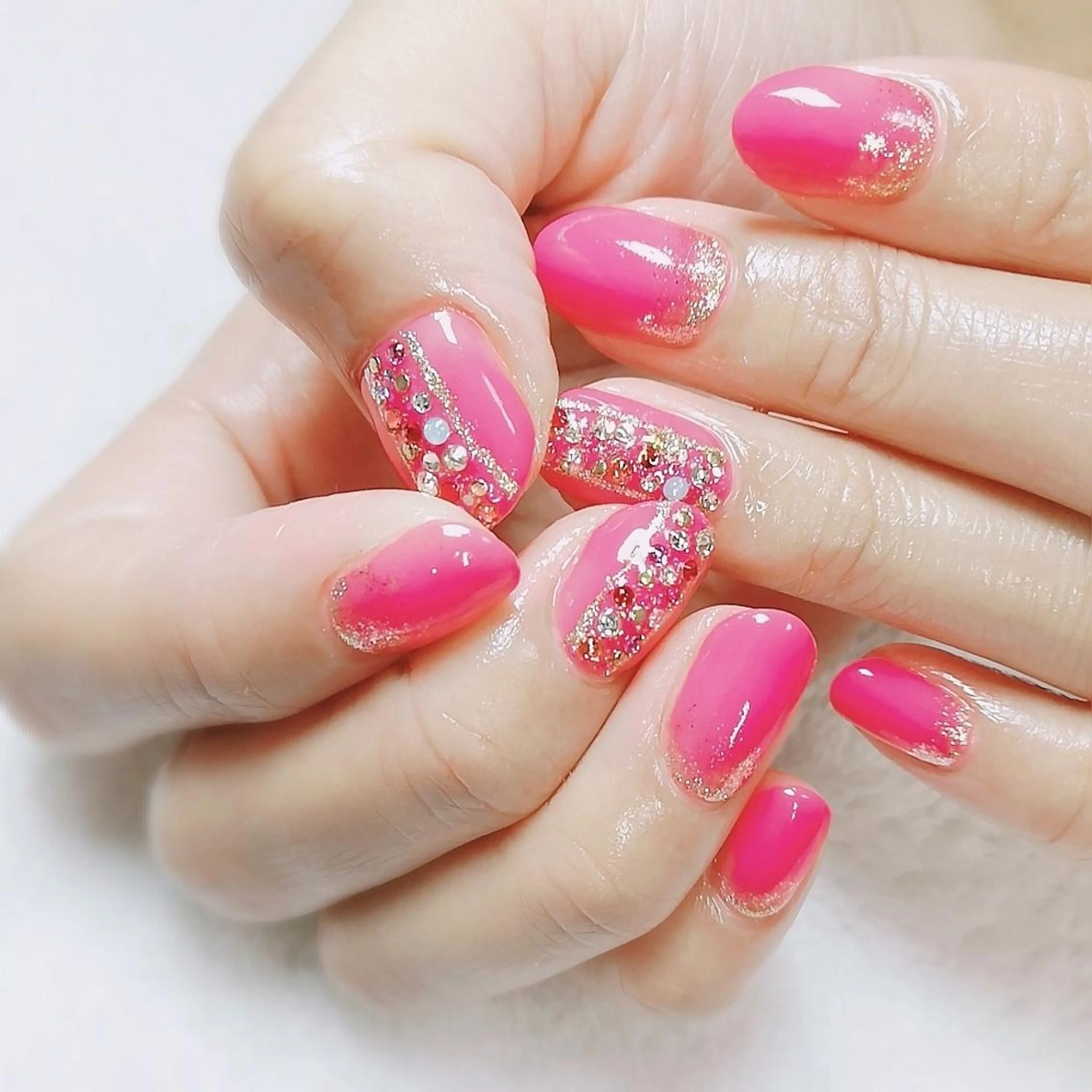 ネイル アートネイル ラメ(グリッター) ワンカラーネイル ハンドネイル 柴崎 美幸のネイルデザイン