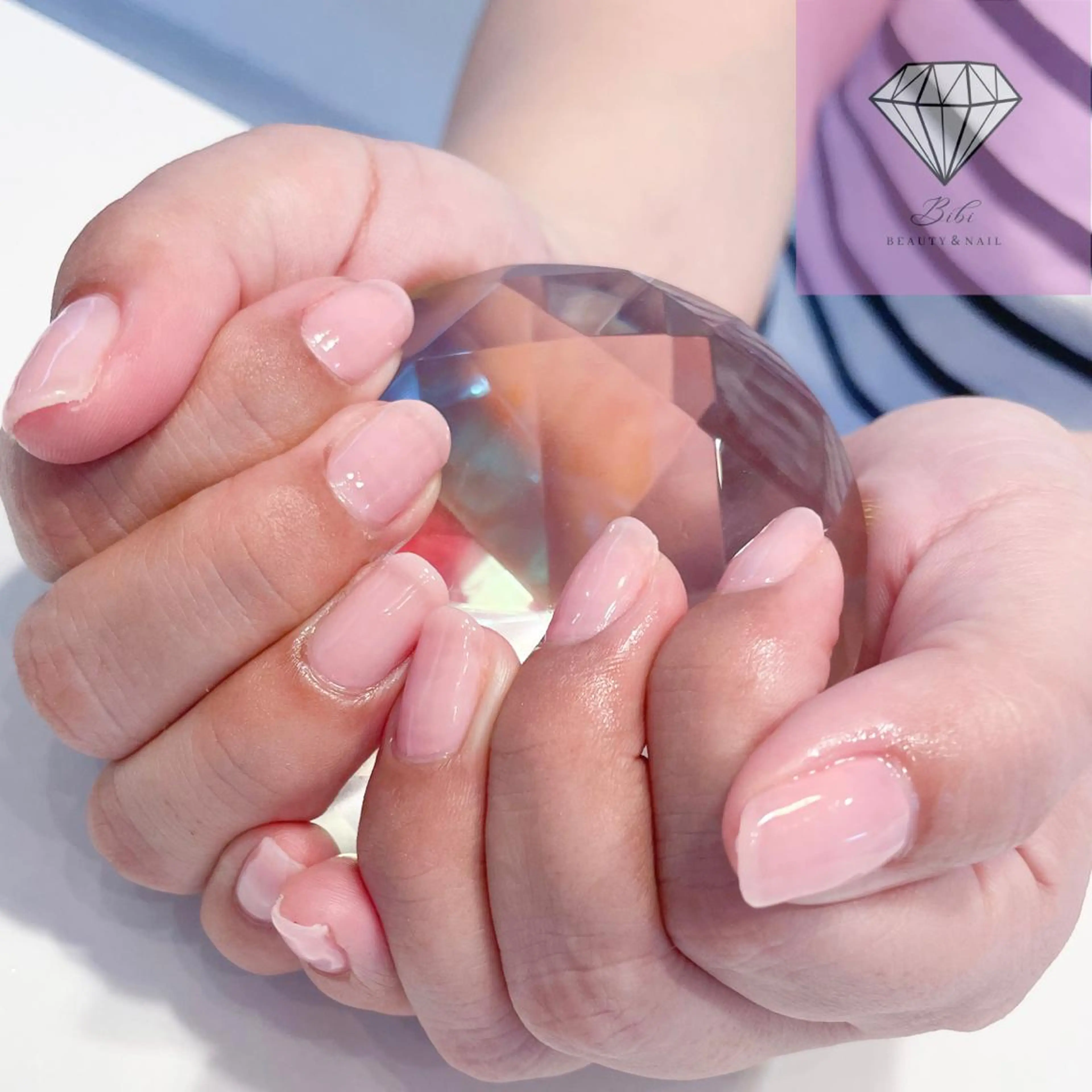 ネイル ワンカラーネイル ピンク ハンドネイル ネイルサロン💎 Bibiのネイルデザイン