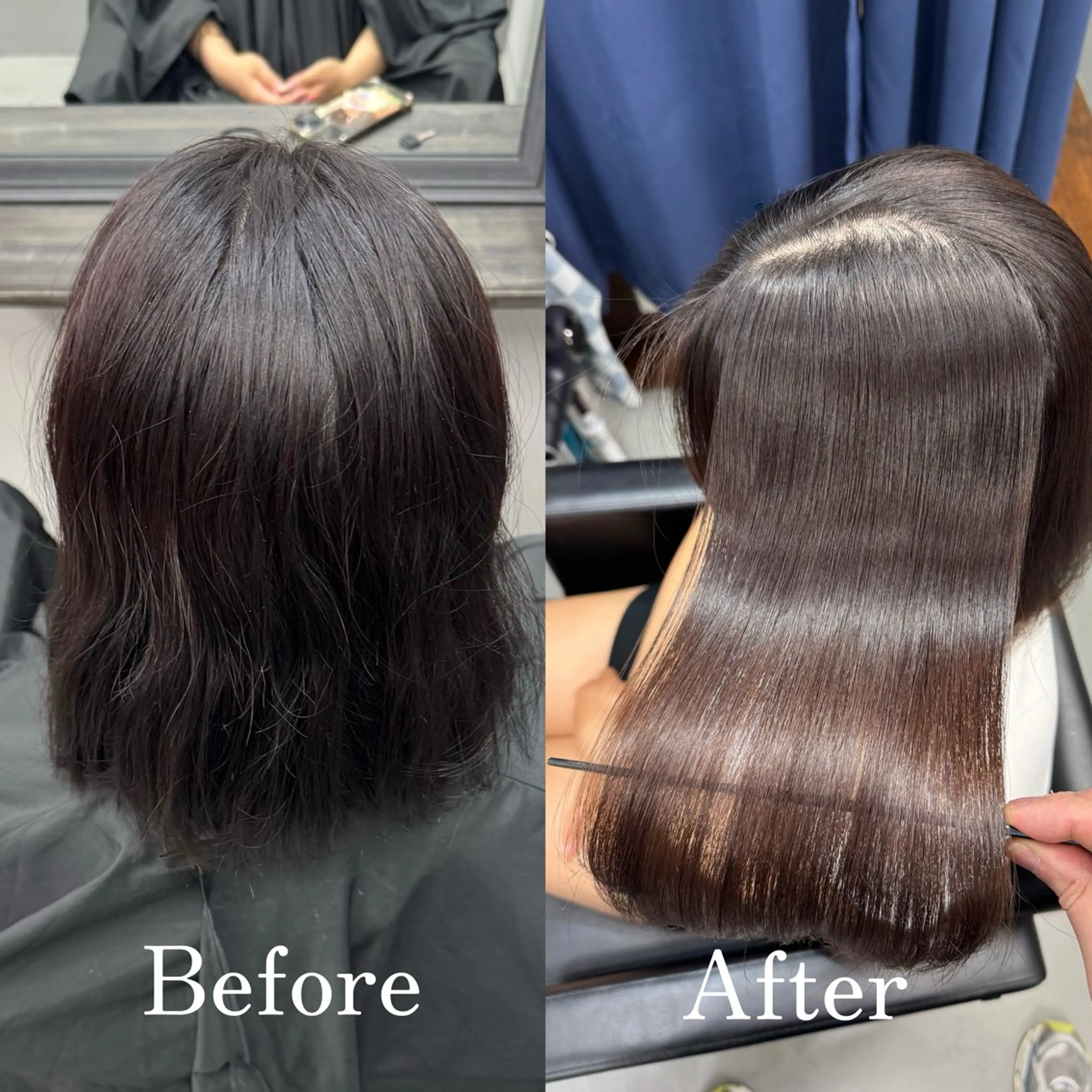 ミディアム カット 縮毛矯正 トリートメント XYZ所属・縮毛矯正/髪質改善 韓国風/MIKIYAのヘアスタイル