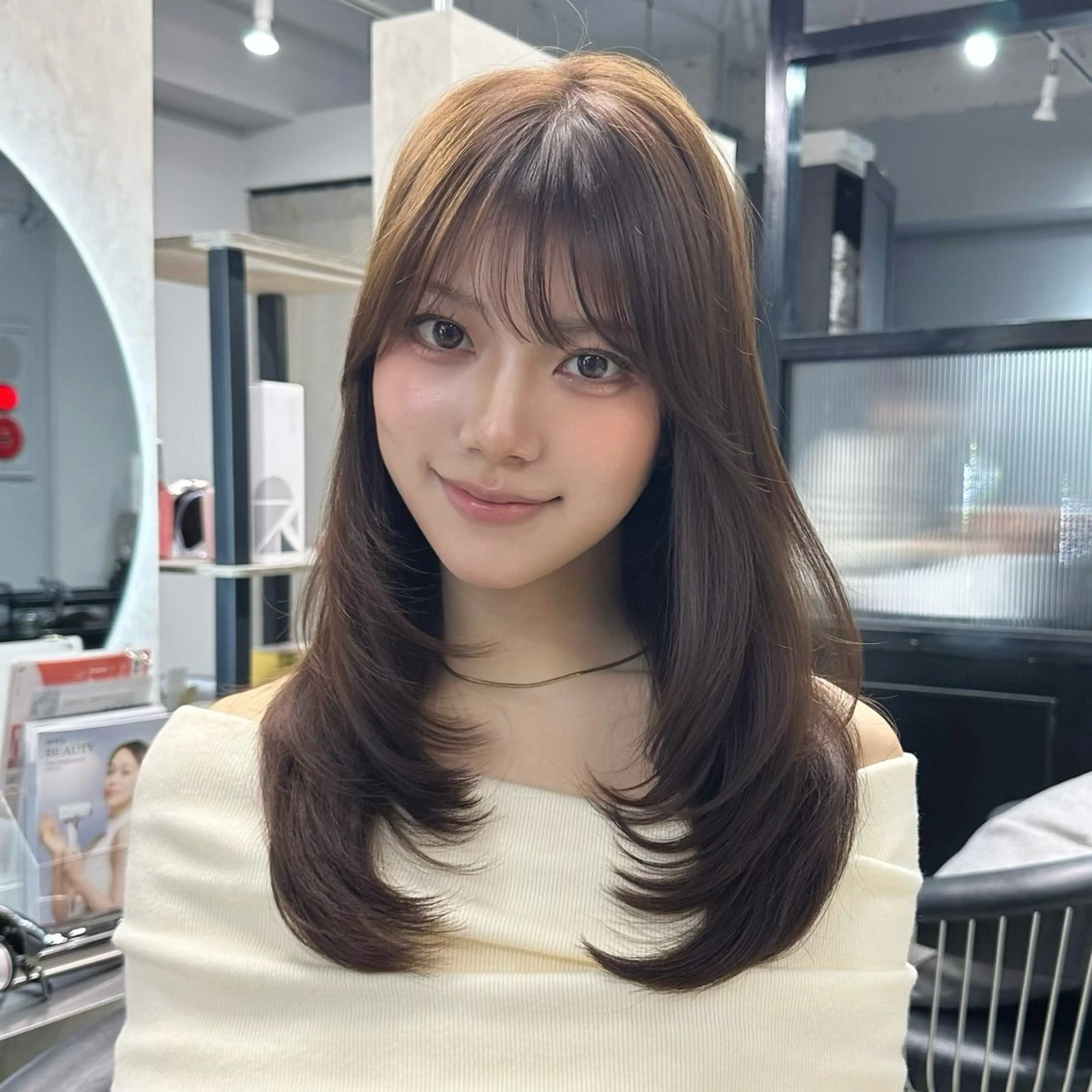 セミロング カラー カット ヘアカラー 韓国ヘア✨美髪矯正✨ 渋谷 etoraのヘアスタイル
