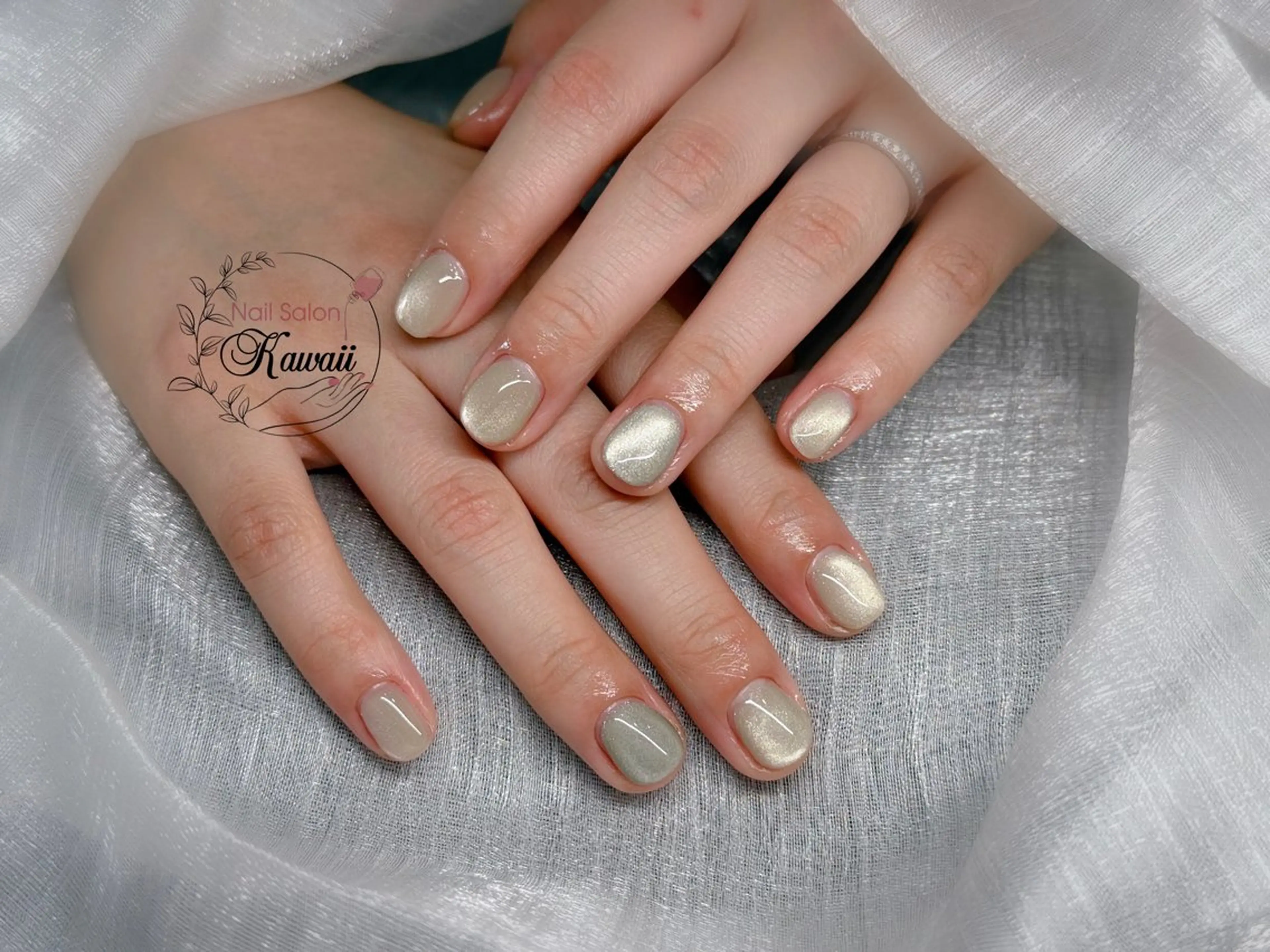 ネイル アートネイル 長さ出し フレンチネイル ジェルネイル 韓国ネイル Kawaii Nail Salon所属・YURI NAIL NARITAのネイルデザイン
