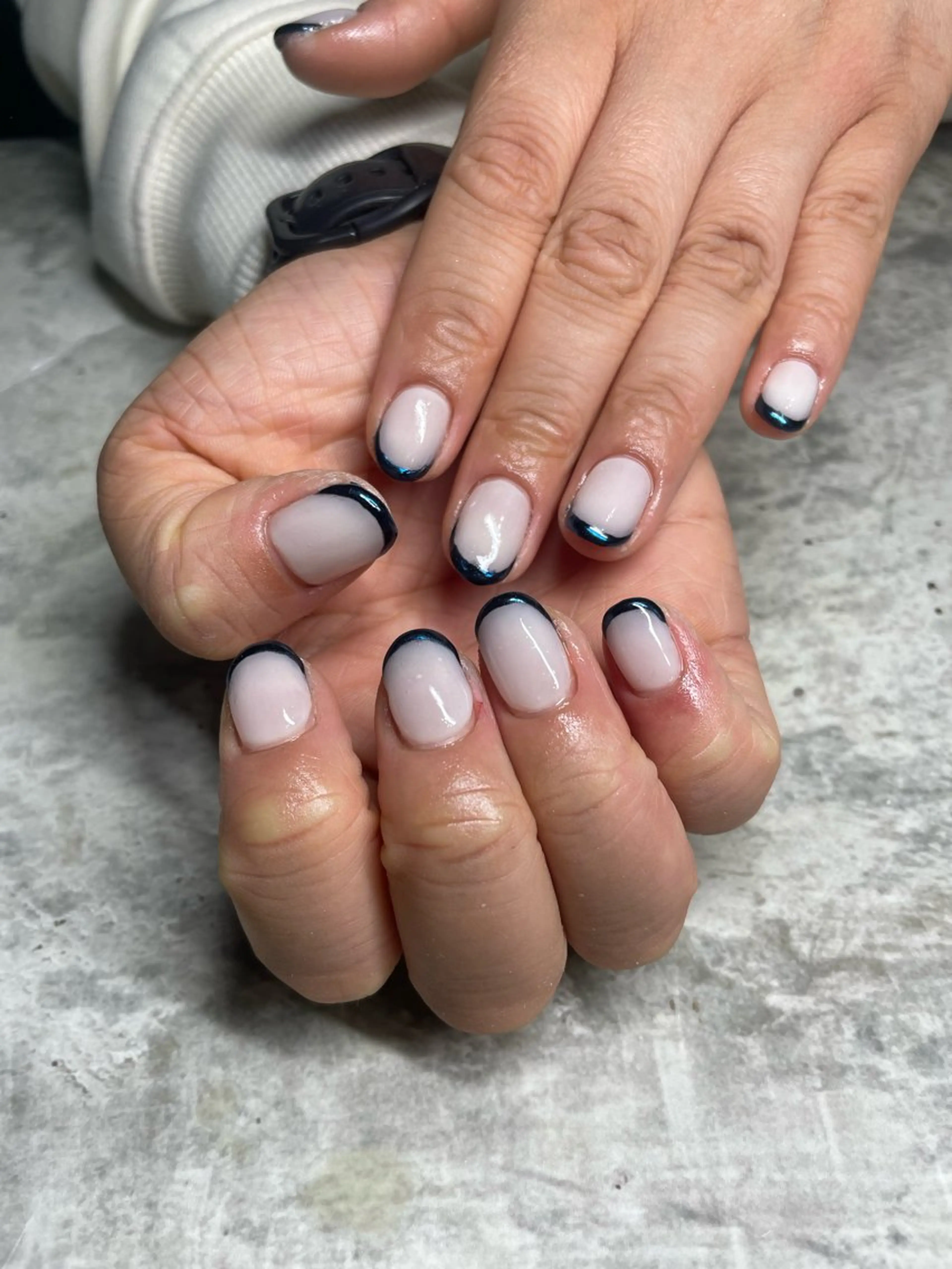 ネイル ブルー ミラーネイル IROHA NAIL 北村菜帆のネイルデザイン