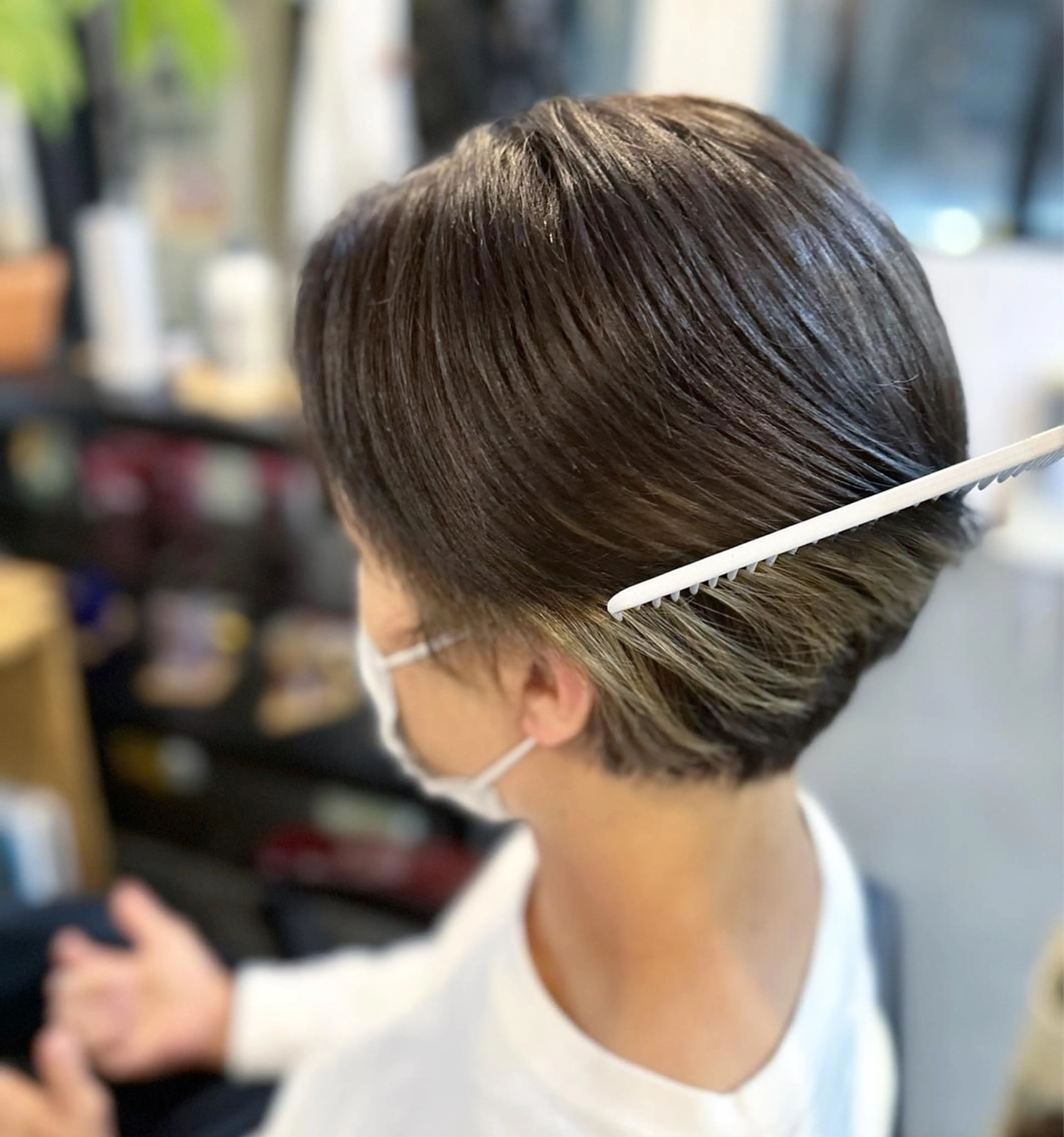 ショート カラー メンズ メンズインナーカラー 黒髪 ブルーカラー 透明感カラー インナーカラー ヘアカラー plants hair salon by GEORGE所属・元住吉プランツヘアー ☘️丸山☘️のヘアスタイル