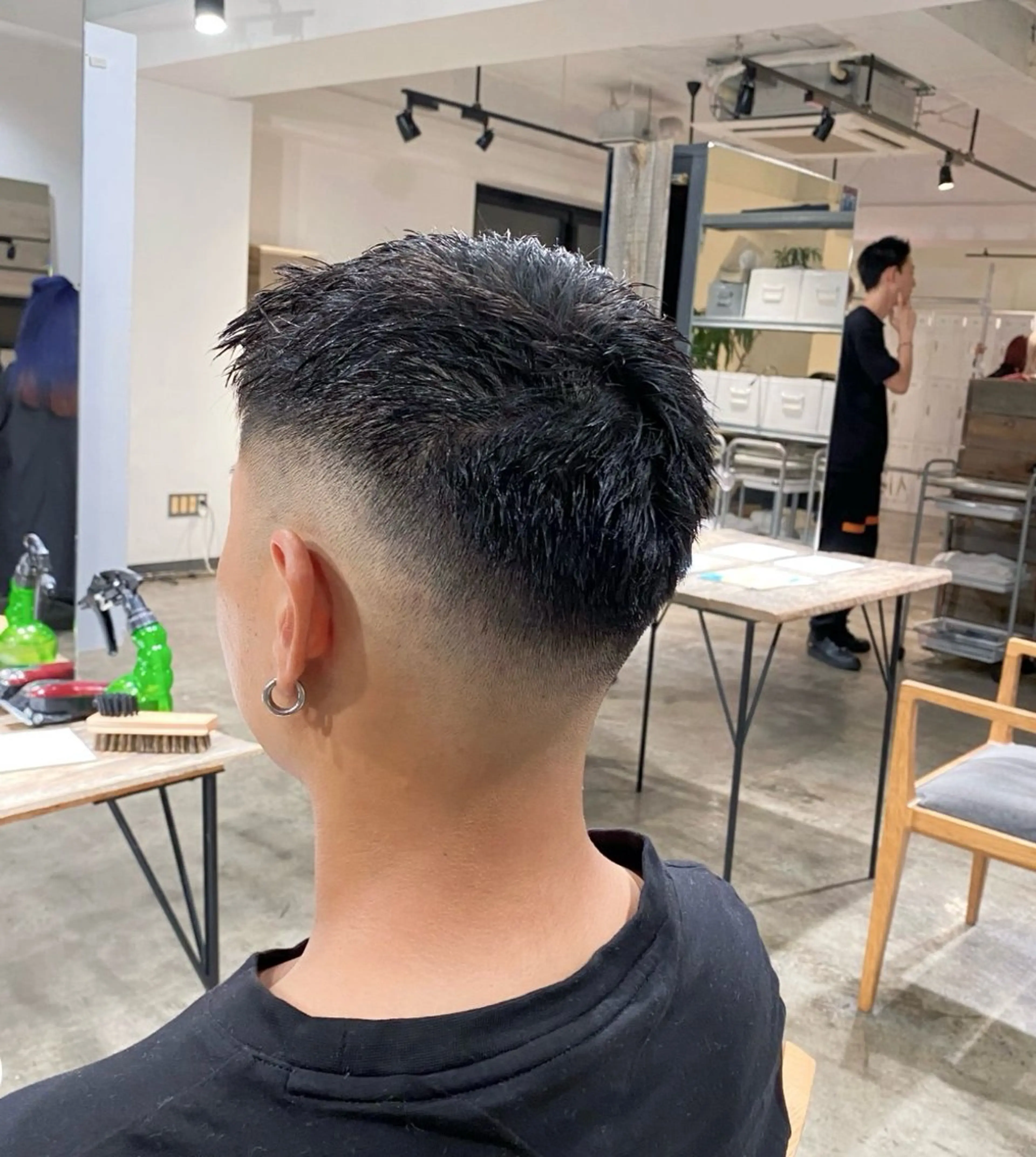 ショート メンズ フェードカット スキンフェード メンズパーマ 特化/中川拓也のヘアスタイル