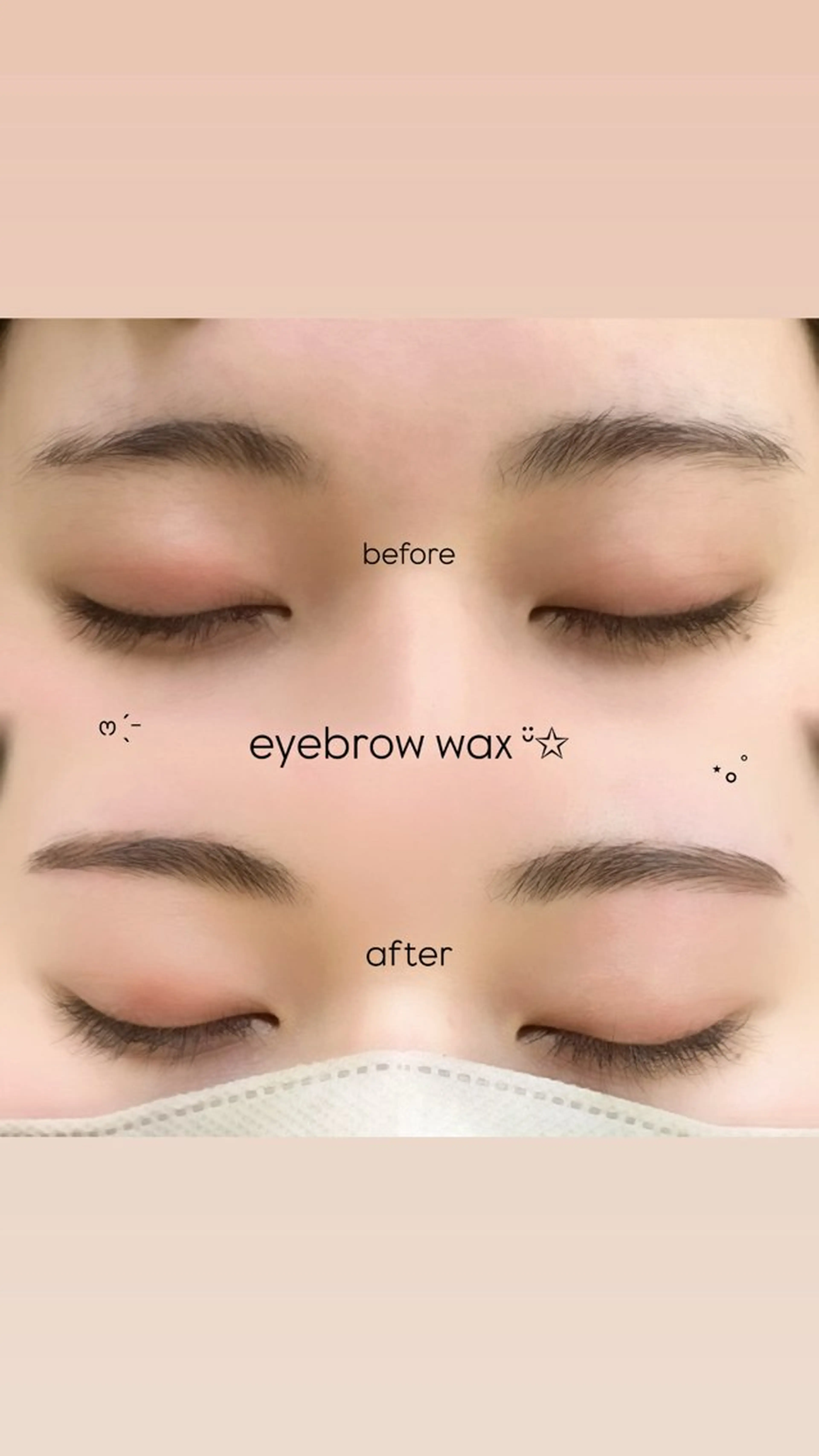 アイブロウデザイン🌻WAX + メイク仕上げ ¨̮✩ 60分 横浜 関内‪𓂃 𓈒𓏸の写真