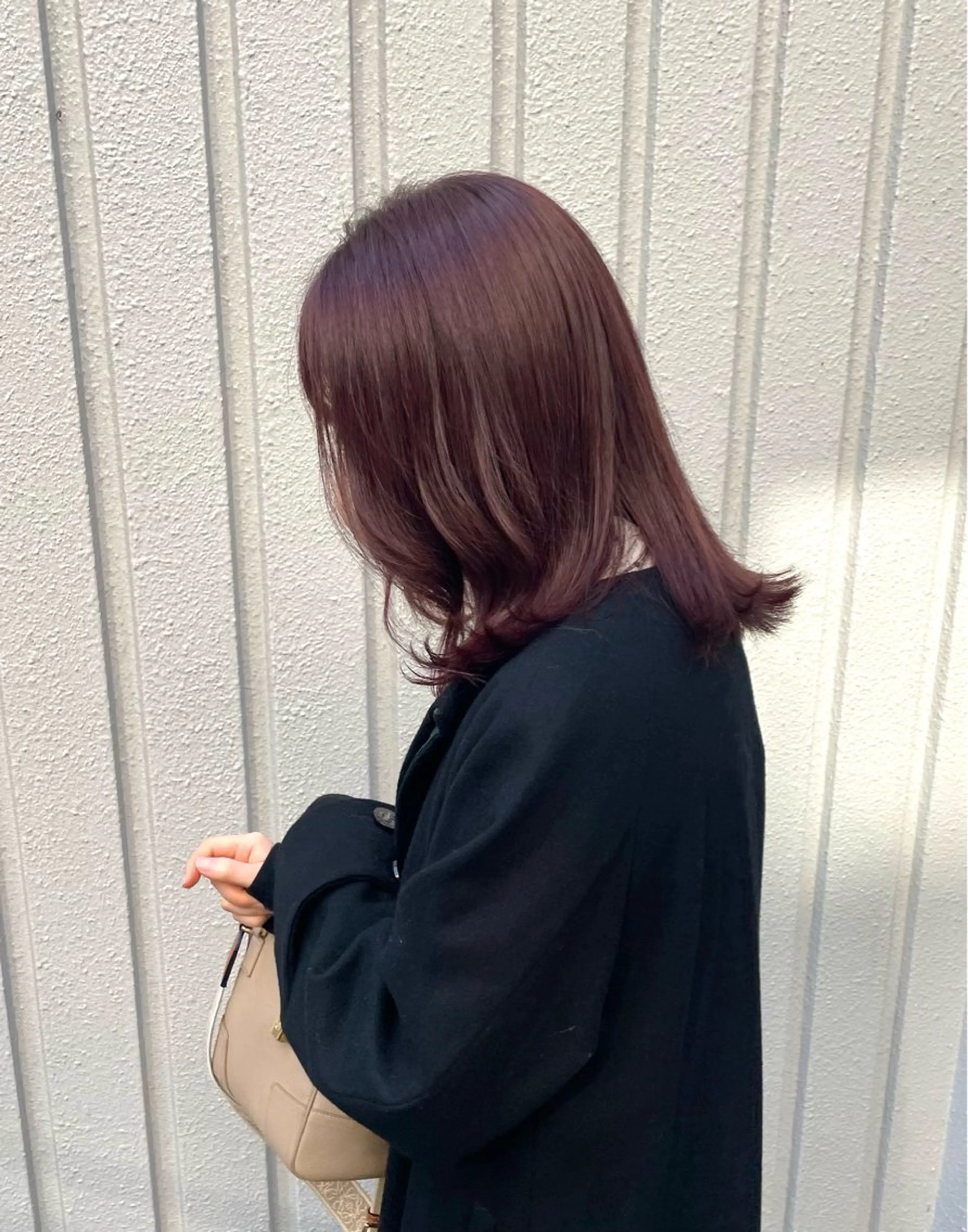 ミディアム カラー ブラウンカラー ピンクカラー ピンクブラウン パープルカラー バイオレットカラー 韓国ナチュラル・ ベージュ/落合夏希のヘアスタイル