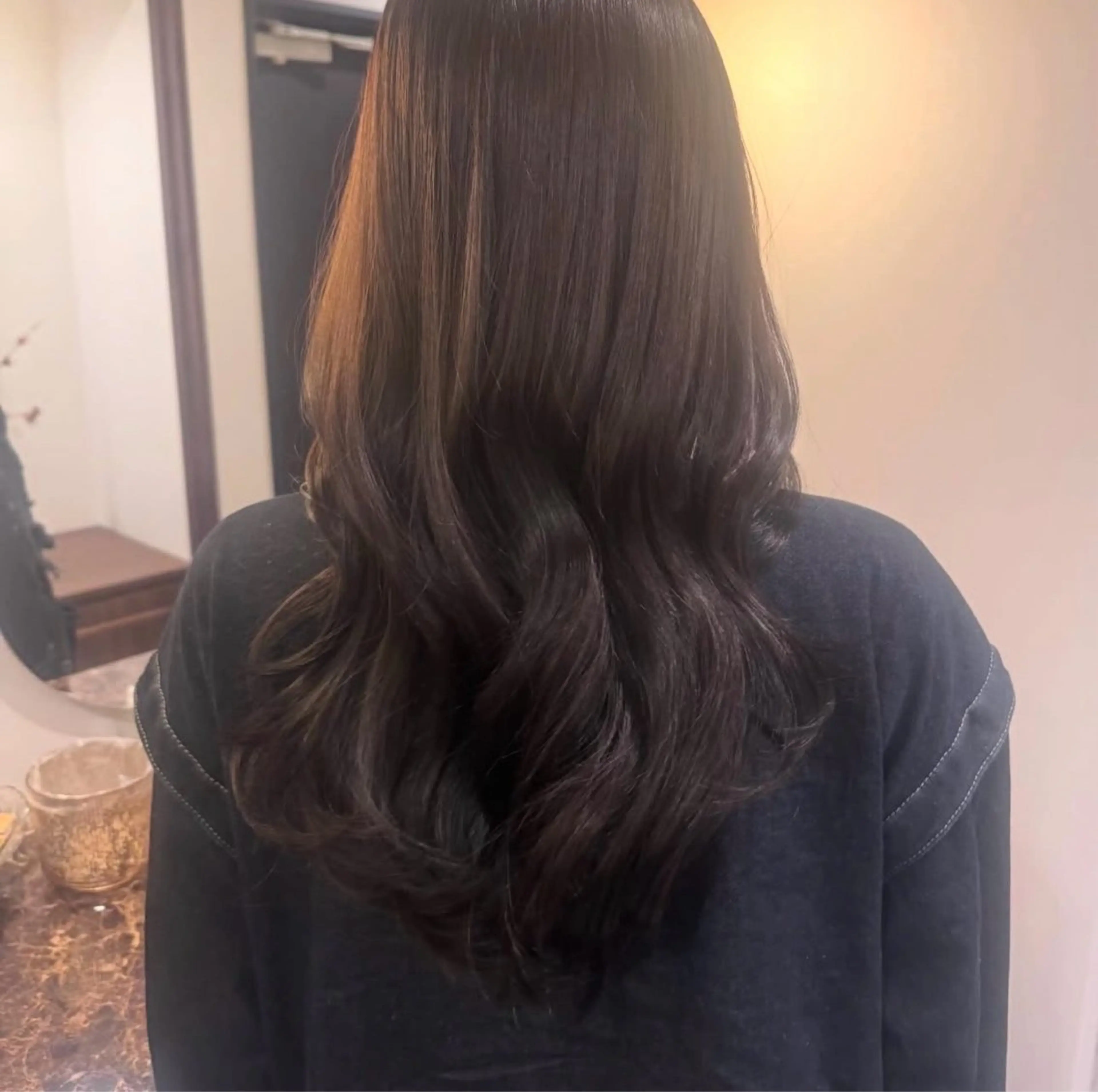 ロング カラー ベージュカラー オリーブベージュ カット ヘアカラー Ako / カラーモデル募集のヘアスタイル