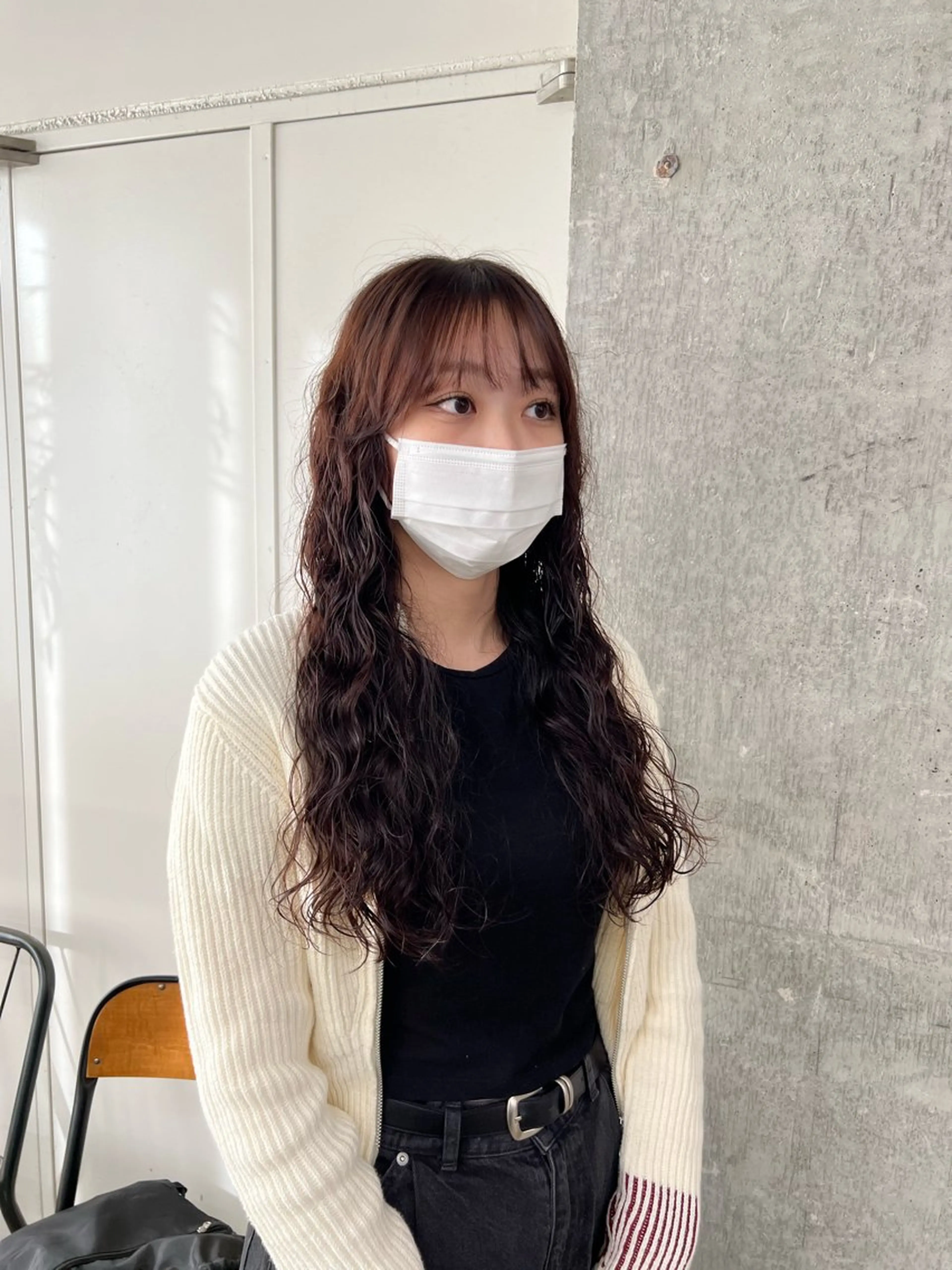 ロング パーマ カット ヘアカラー パーマ era所属・azumi/ボブ/暖 色/オリーブ/縮毛のヘアスタイル