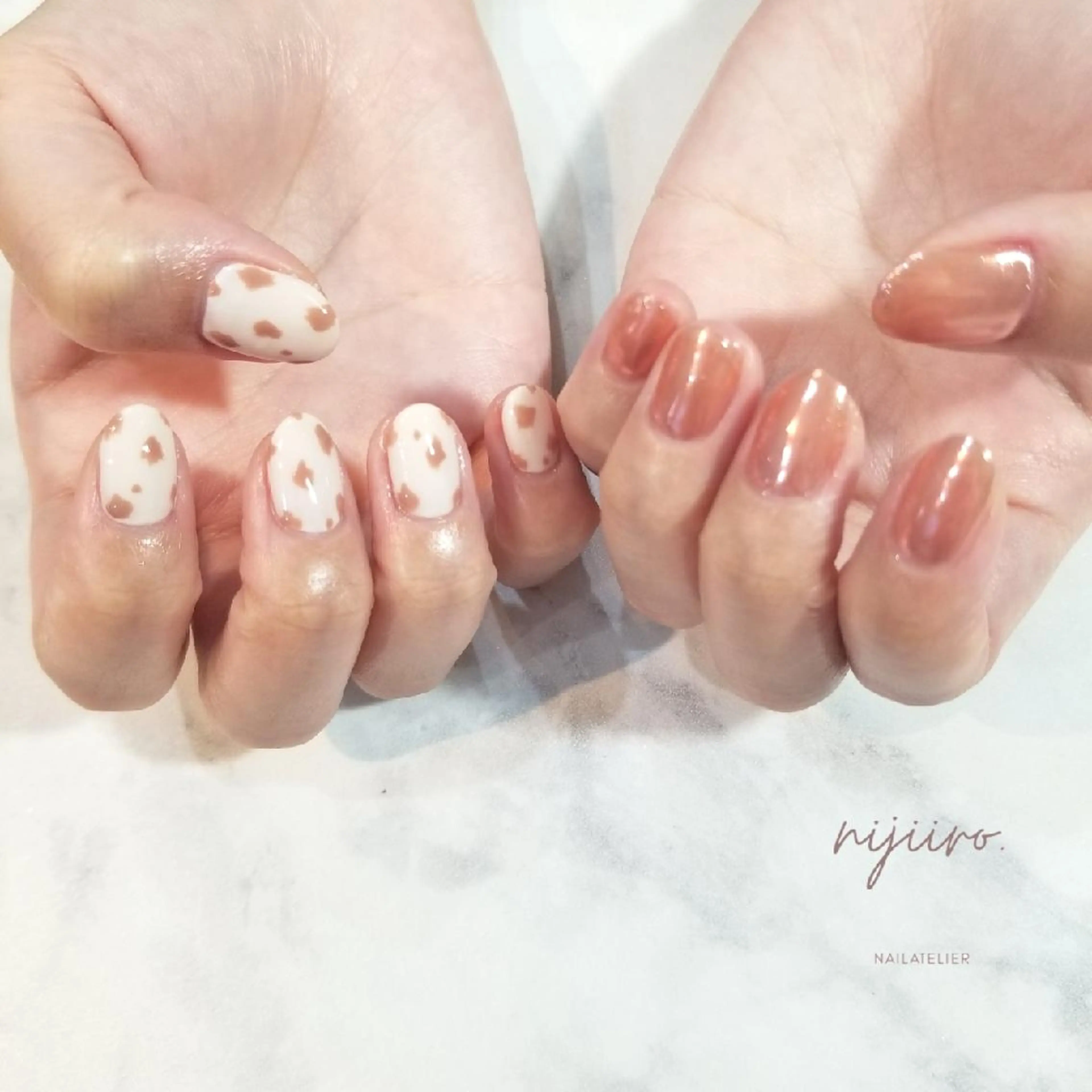 ネイル ミラーネイル ハンドネイル nailatelier nijiiro.所属・nijiiro🌈 サトウのネイルデザイン