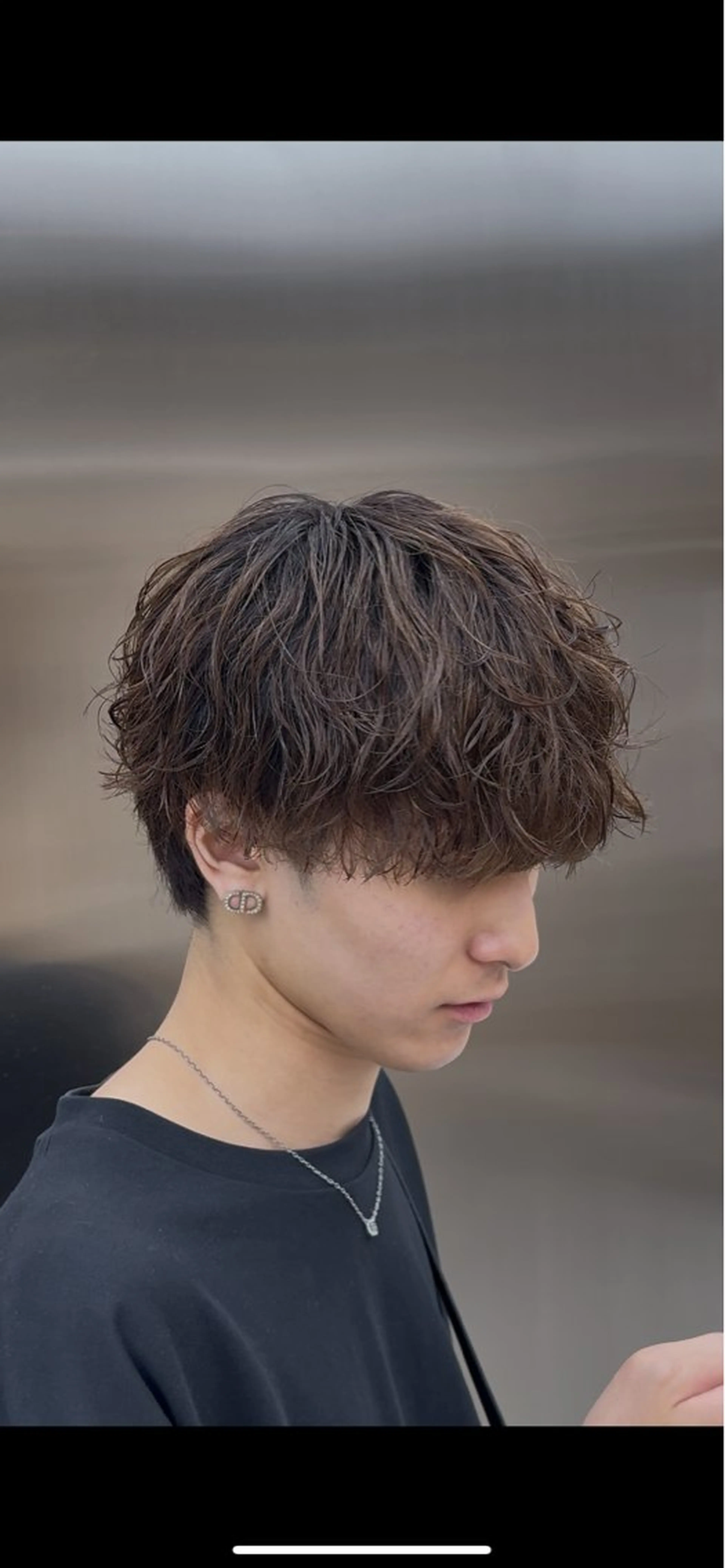 ショート パーマ ヘアアレンジ メンズ メンズパーマ カット パーマ fifth park 六反穂 龍介のヘアスタイル