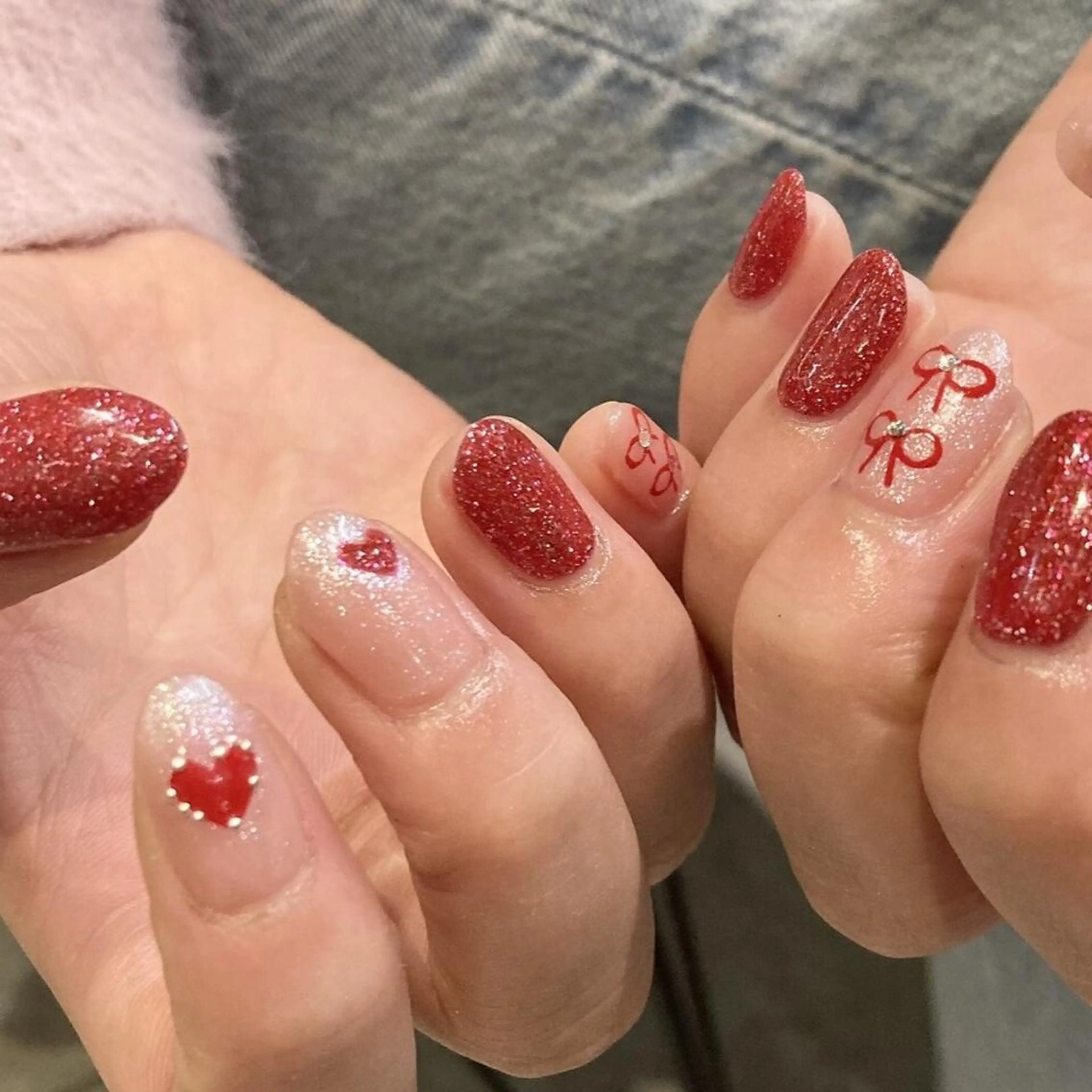 ネイル クリアネイル フレンチネイル ジェルネイル ガラスフレンチ グラデーション 【パラジェル認定】 newiネイル京橋のネイルデザイン