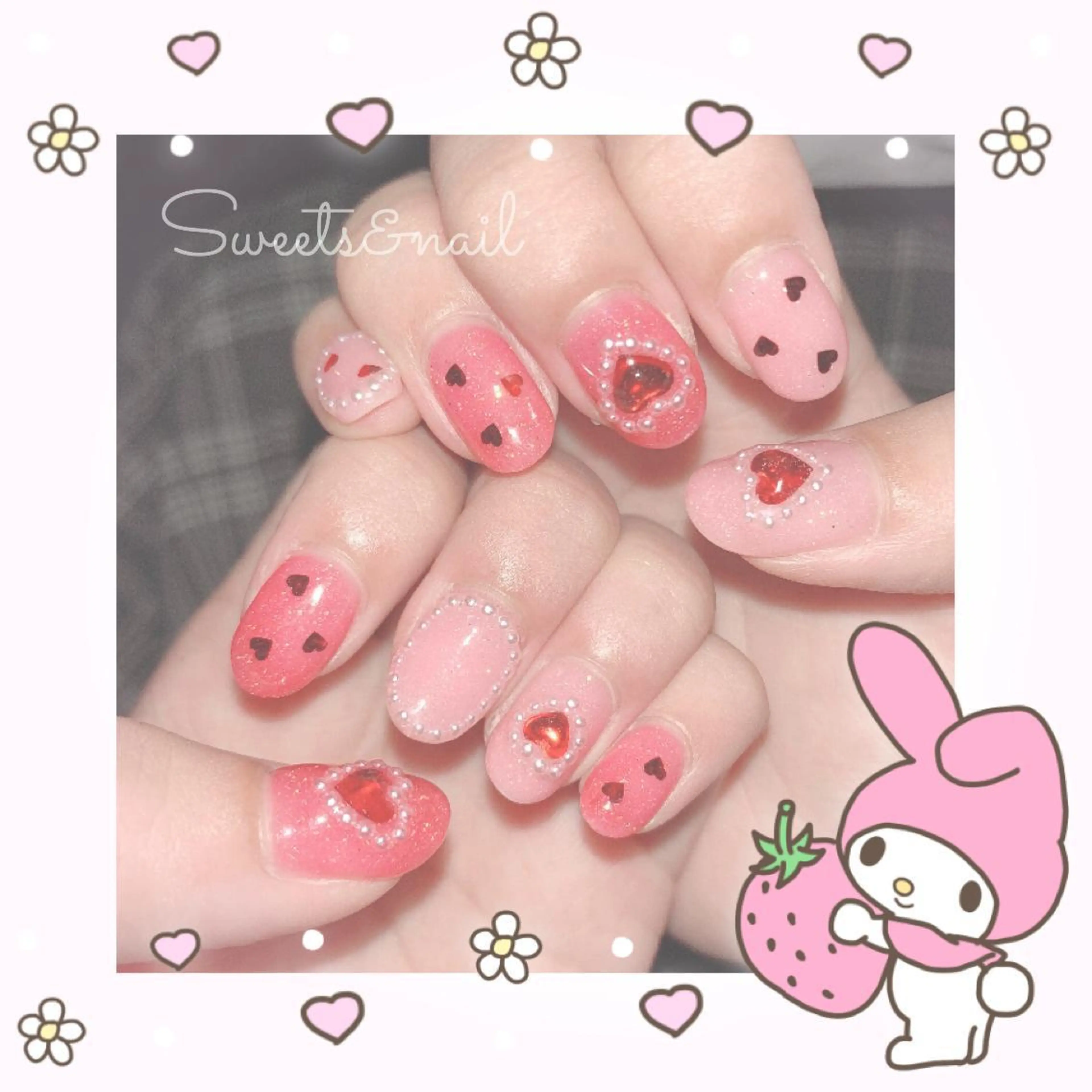 ネイル ハート Sweets& nail みなこのネイルデザイン