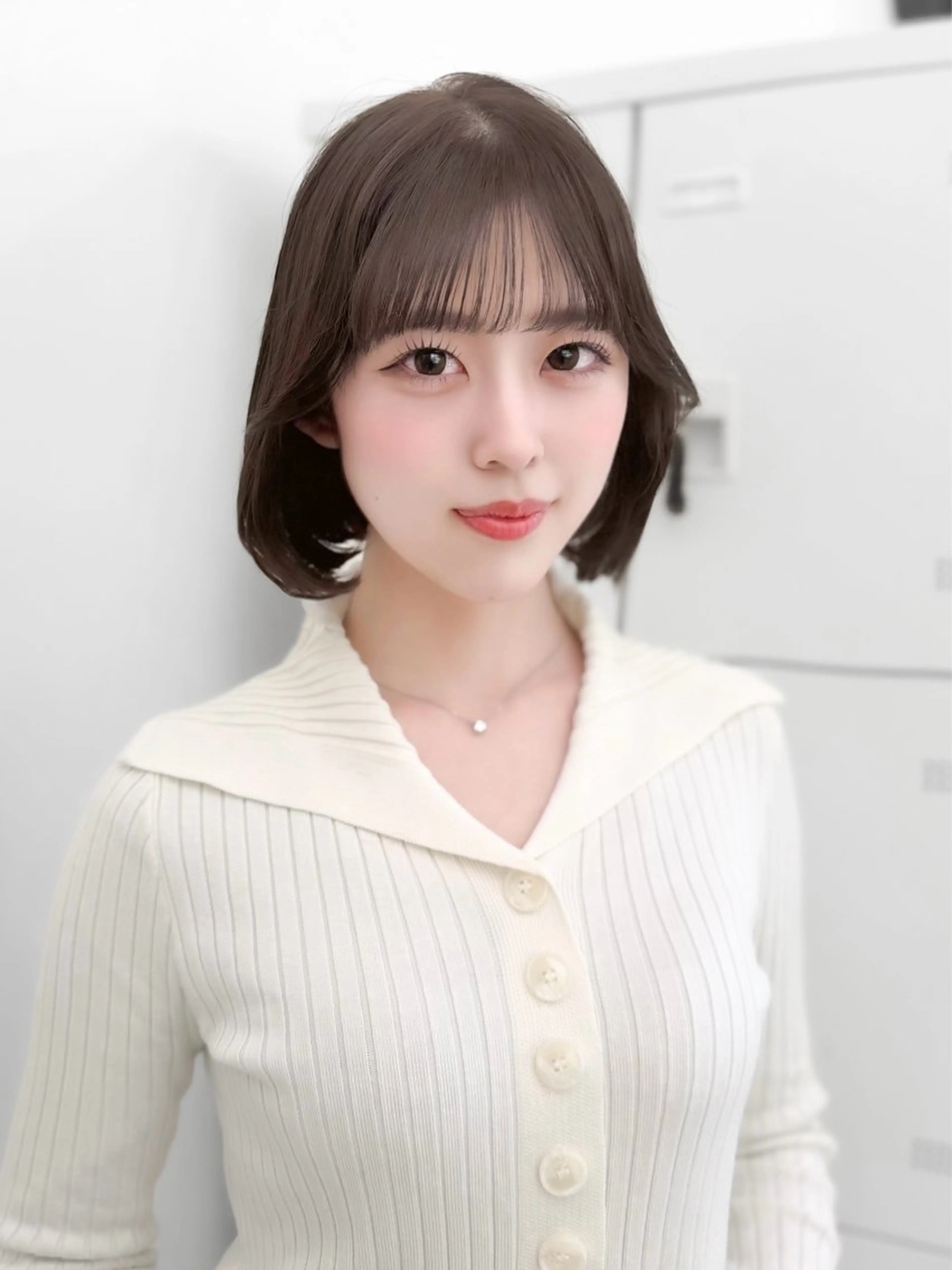 ミディアム カラー ヘアアレンジ カット ヘアカラー トリートメント ヘッドスパ ヘアセット ‎🤍韓国ボブ/ 縮毛矯正🪽‪ひかりのヘアスタイル