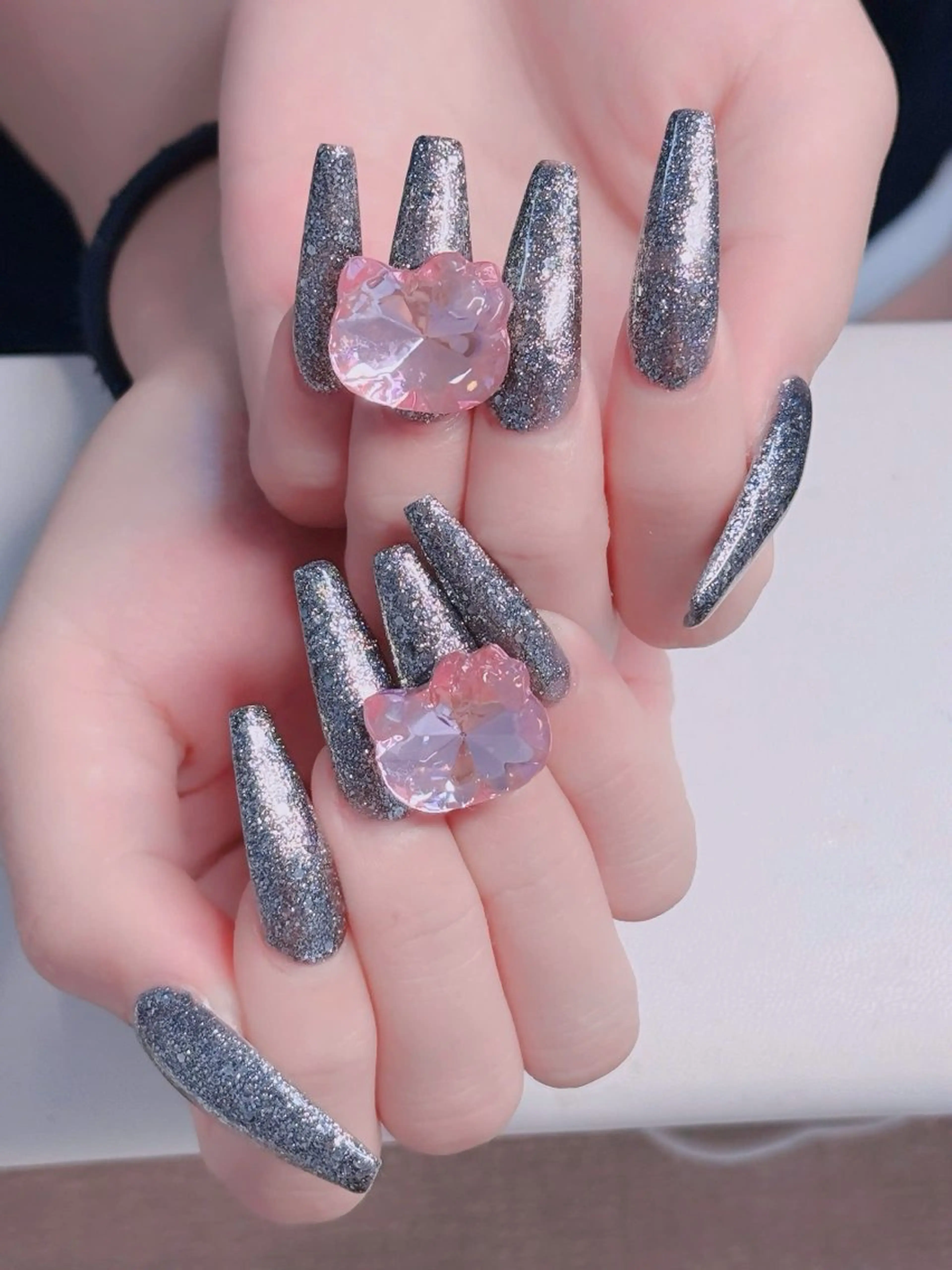 ネイル フレンチネイル ジェルネイル ガラスフレンチ ハロウィン ハート ハンドネイル H.baby Nail Salonのネイルデザイン