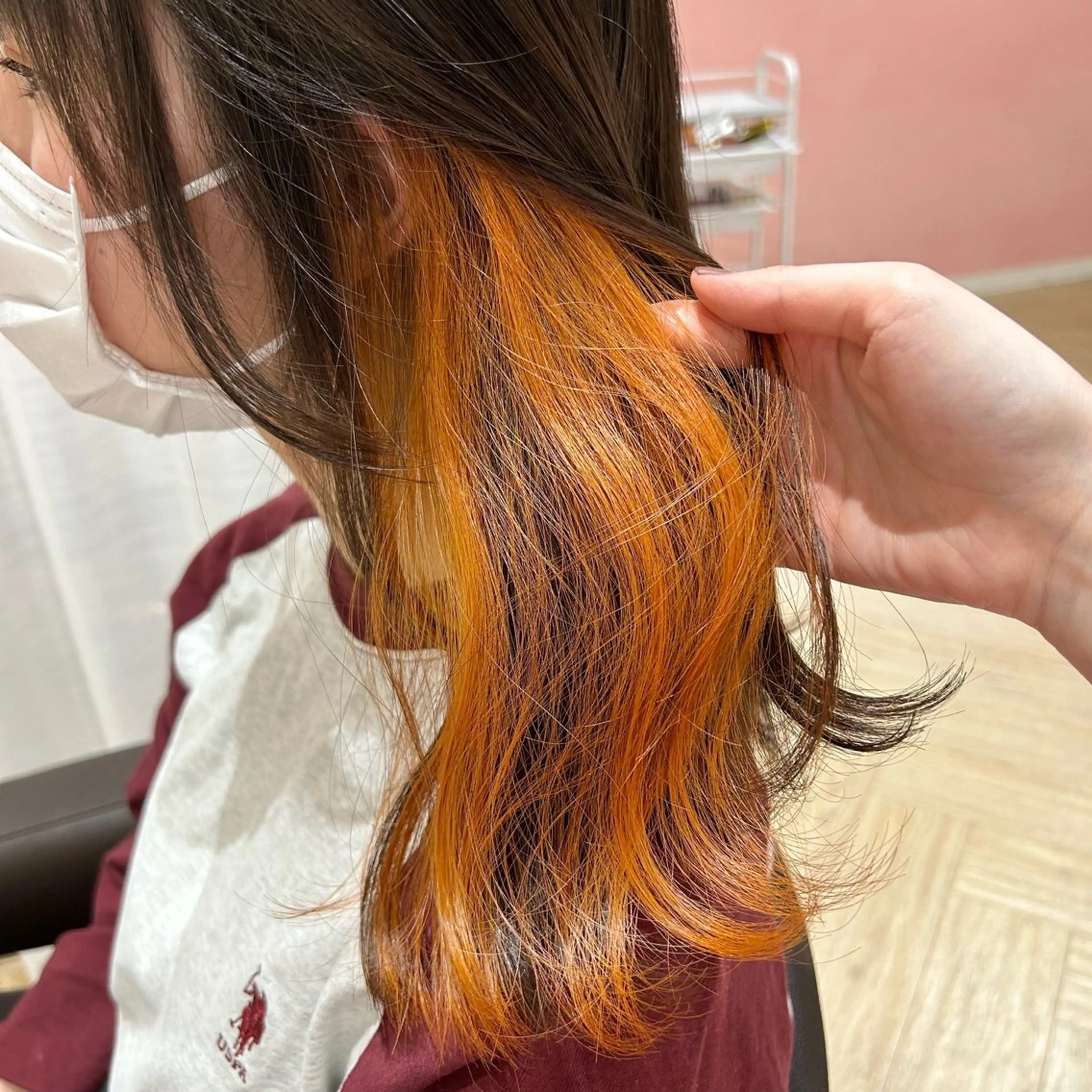 ロング カラー イヤリングカラー カット ヘアカラー トリートメント AVANCE.なかもず所属・砂野 真璃奈のヘアスタイル