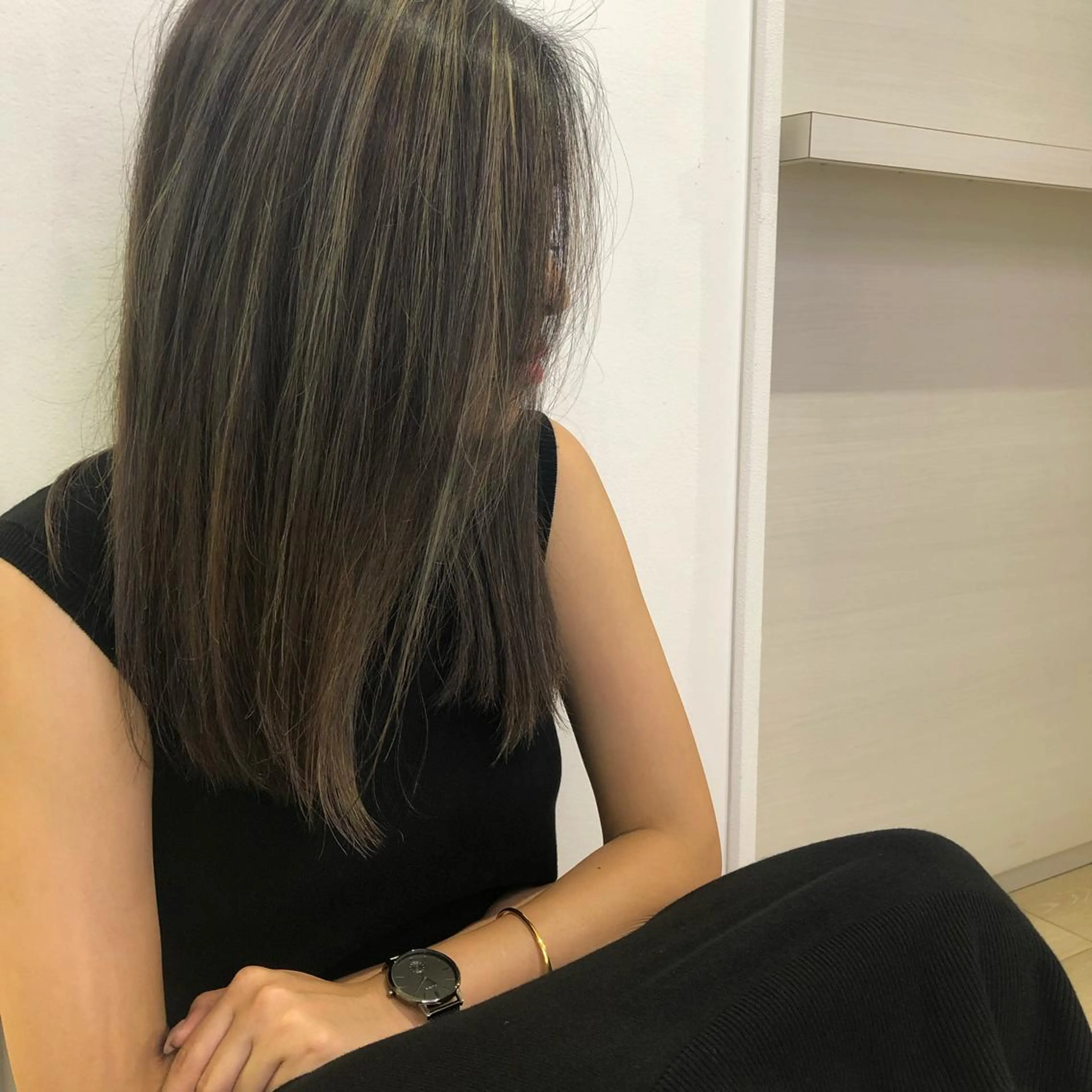 セミロング カラー ハイライトカラー ハイライト Tao所属・藤川 大智のヘアスタイル