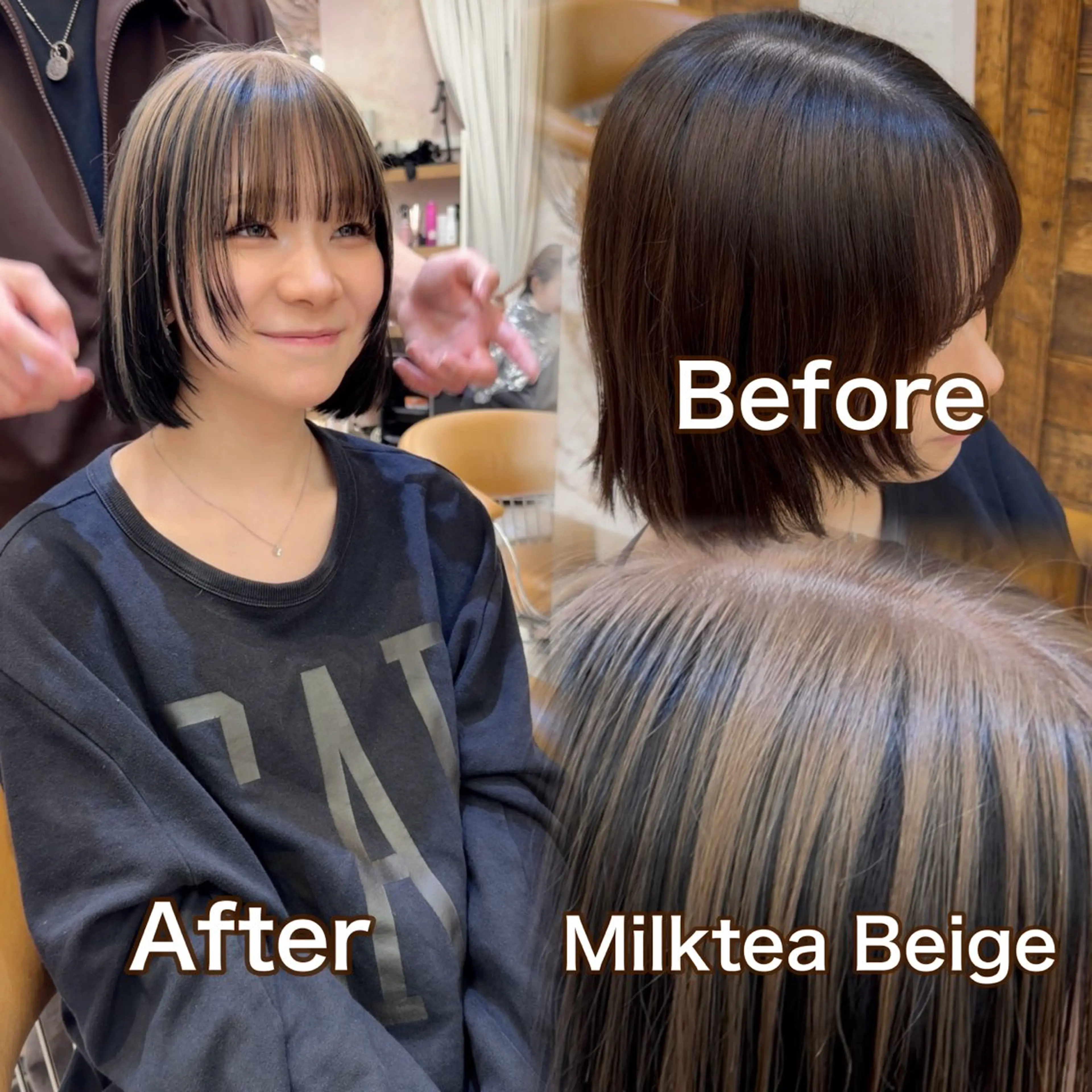 ショート カラー カット ヘアカラー トリートメント ダブルカラー/ 髪質改善/ハクのヘアスタイル