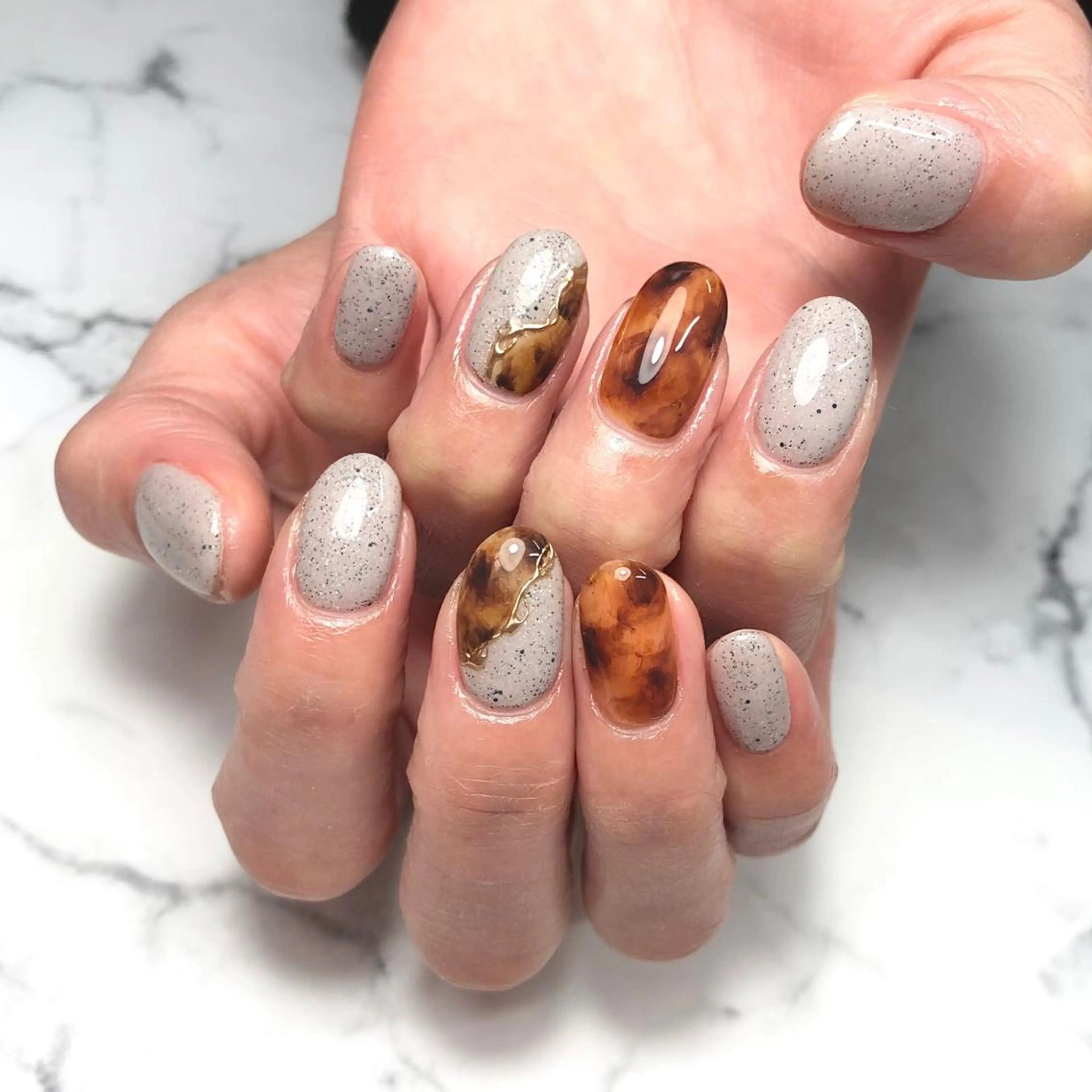 ネイル アートネイル べっ甲ネイル ジェルネイル 氷ネイル・うるうるネイル 韓国ネイル NAIL NOWのネイルデザイン