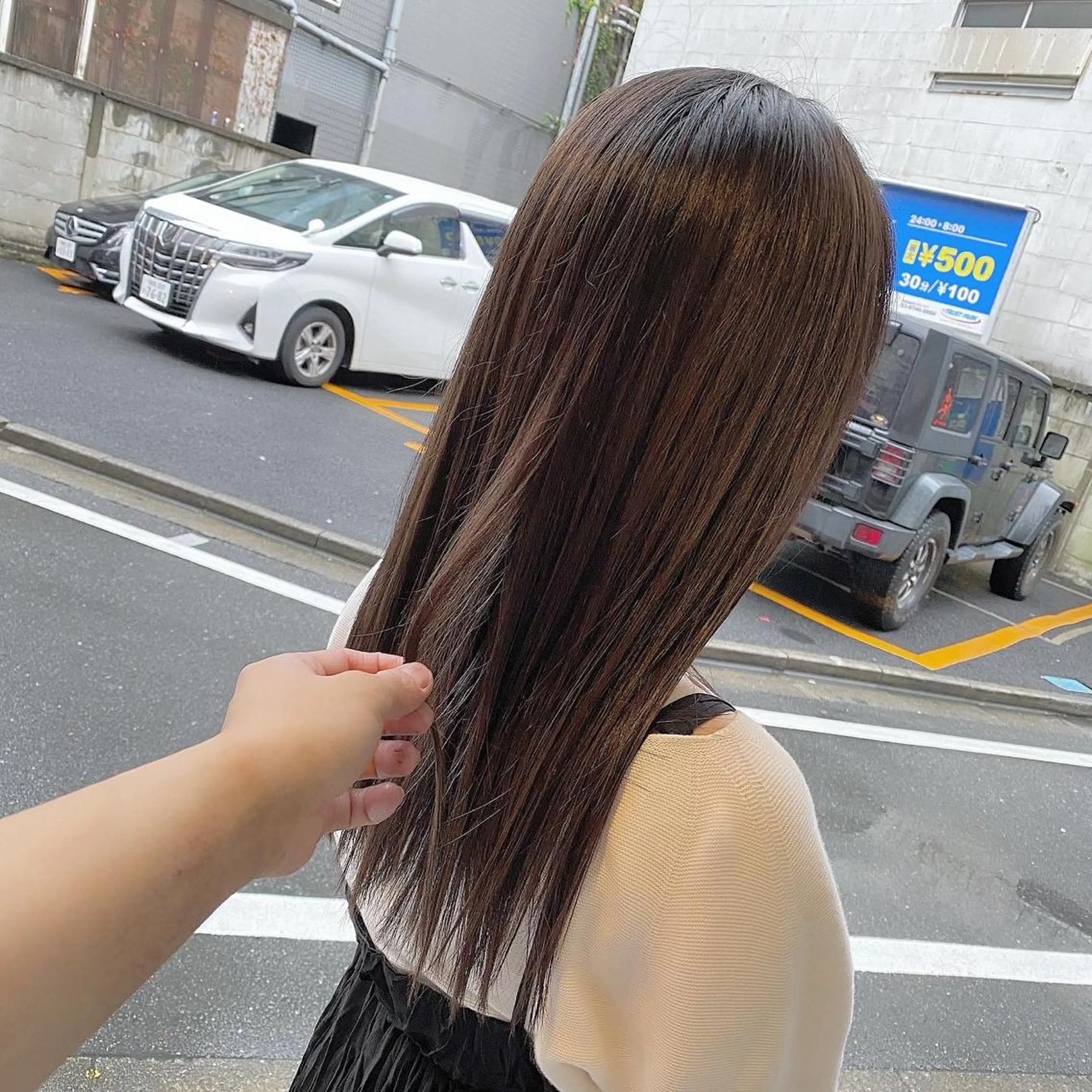 セミロング カラー ブラウンカラー キャラメルブラウン 髪質改善 SALOWIN 池袋Suite店所属・髪質改善特化 安東駿介のヘアスタイル