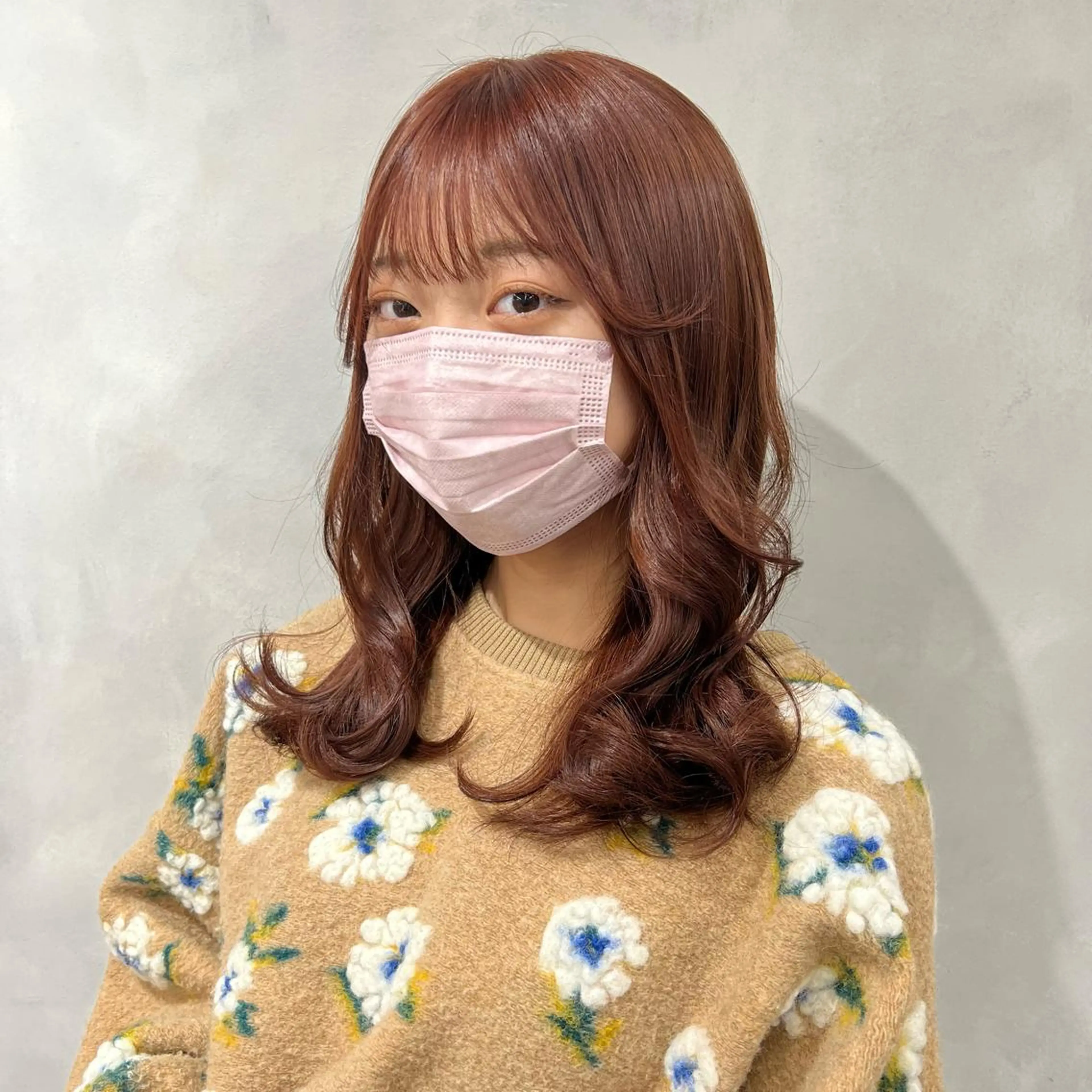 セミロング カラー ブリーチ ダブルカラー ブリーチなしカラー 💖暖色・ハイトーン 🐈みおり💖のヘアスタイル