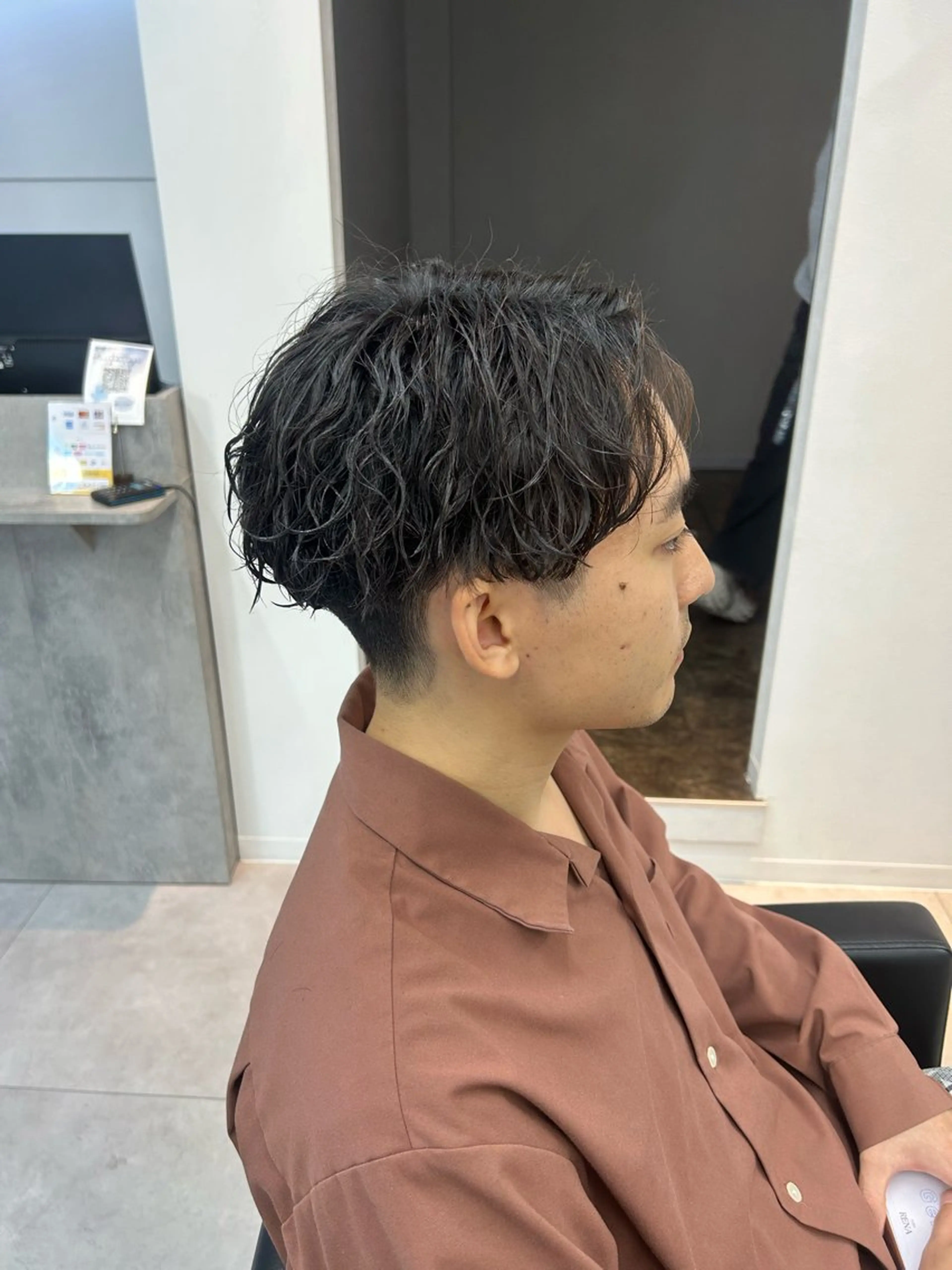 ショート パーマ メンズ カット ヘアカラー 女子ウケ✅/メンズ パーマ/Renaのヘアスタイル