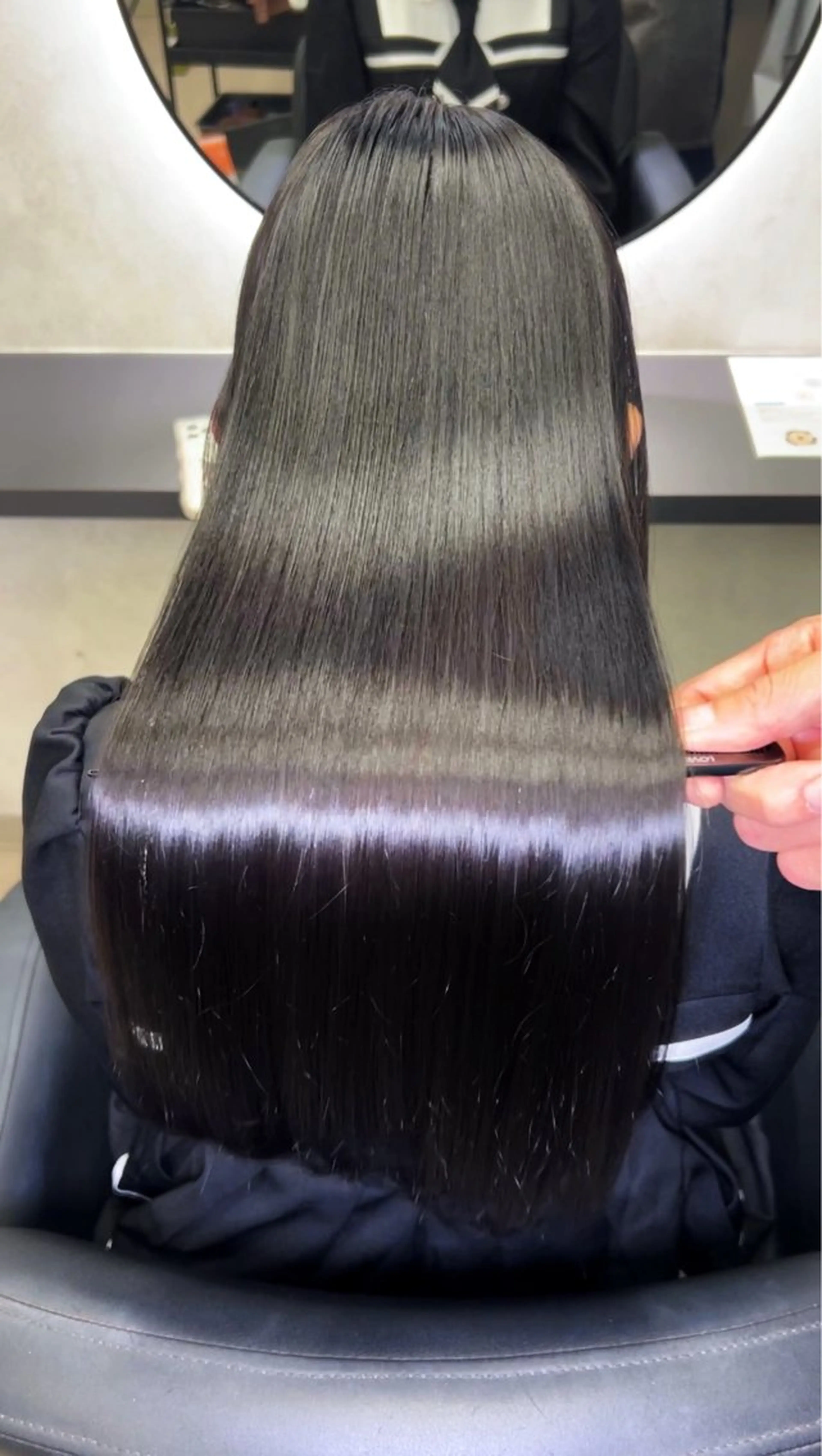 ロング カラー 髪質改善 ロング 縮毛矯正 トリートメント 新宿/美髪矯正 髪質改善/韓国風山本のヘアスタイル