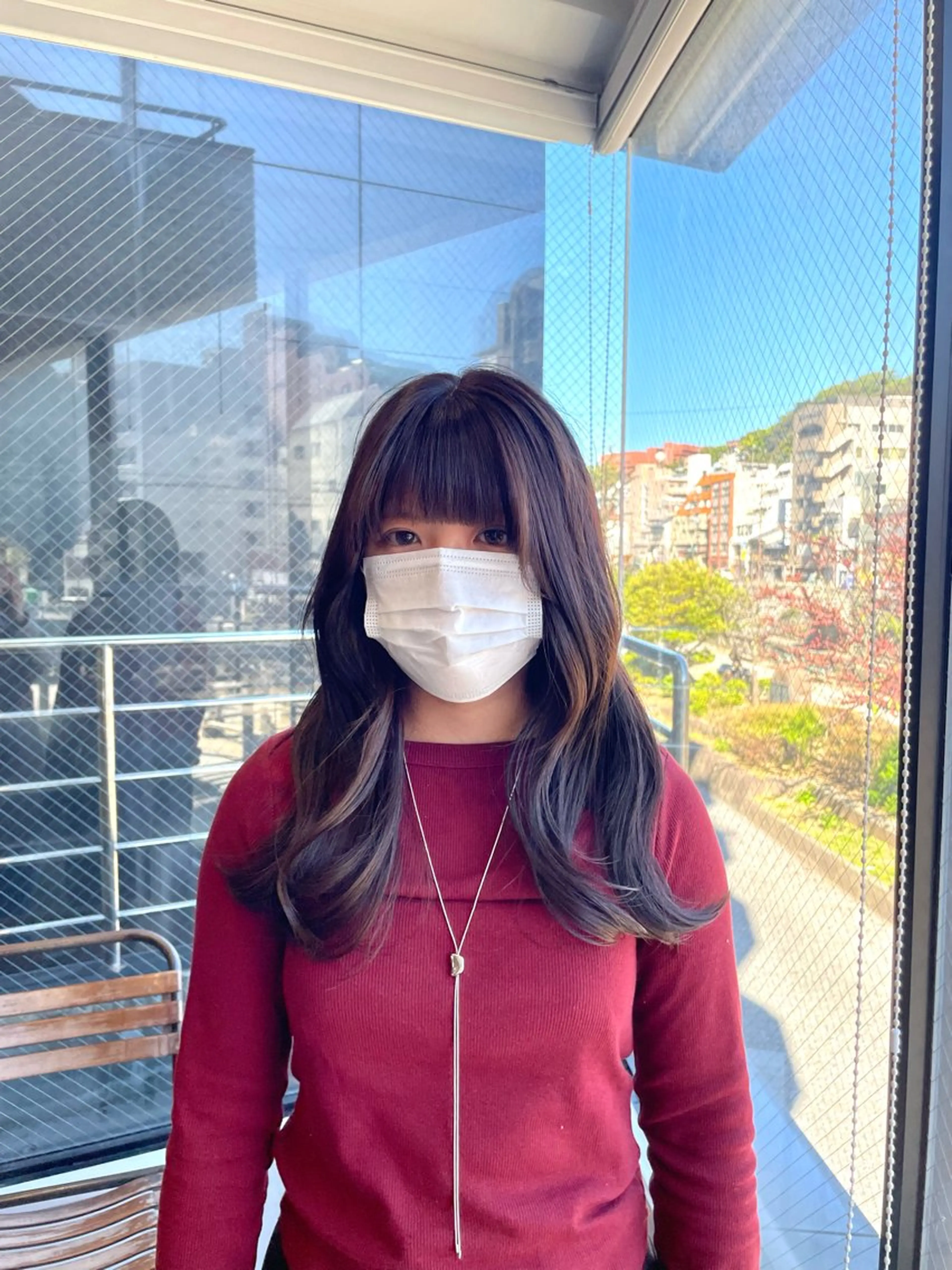 ロング カラー 上島 未緒のヘアスタイル