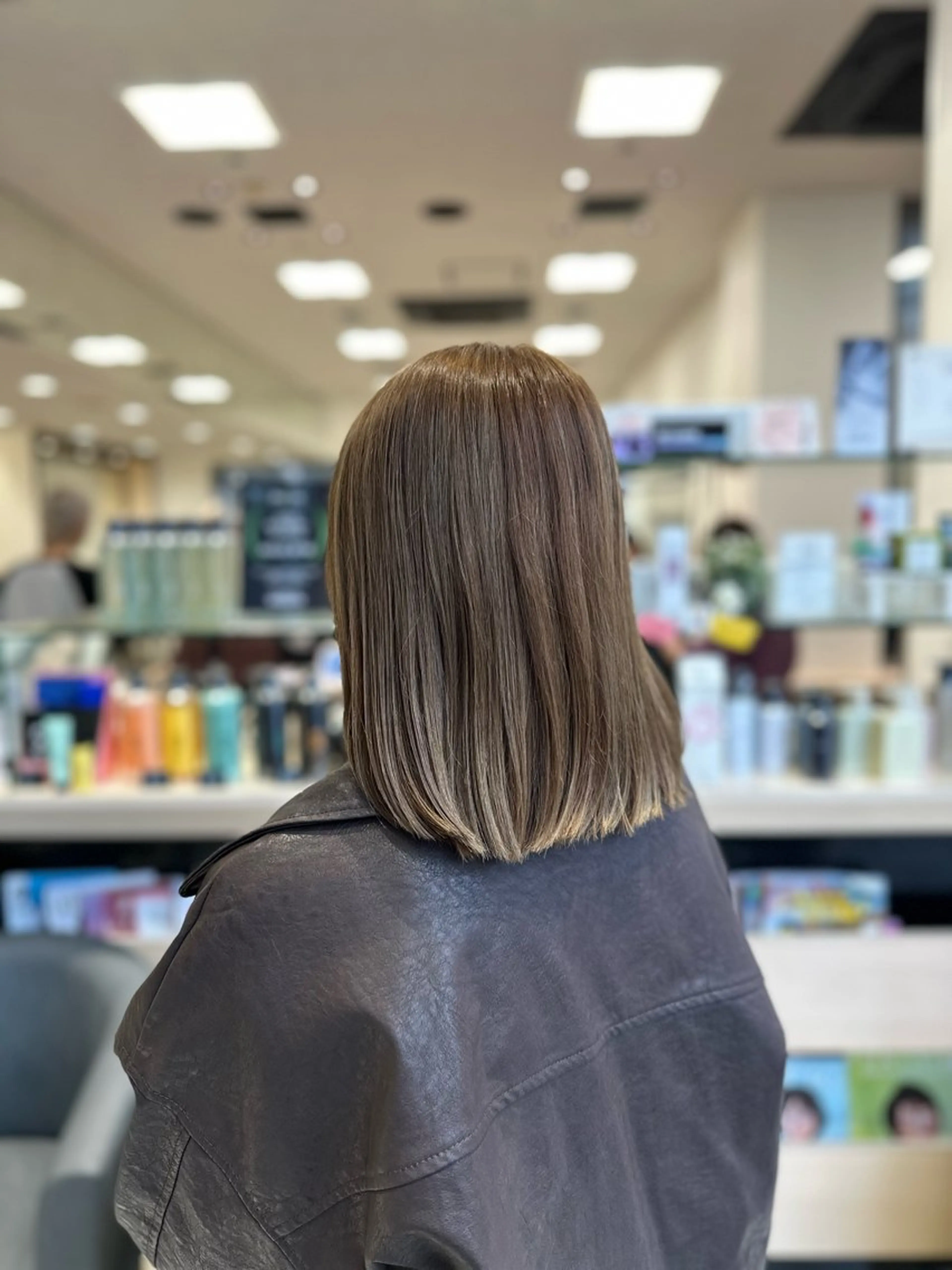 ミディアム カラー ベージュカラー カット ヘアカラー トリートメント クロスパーマ/うる艶 カラー/Kurumiのヘアスタイル