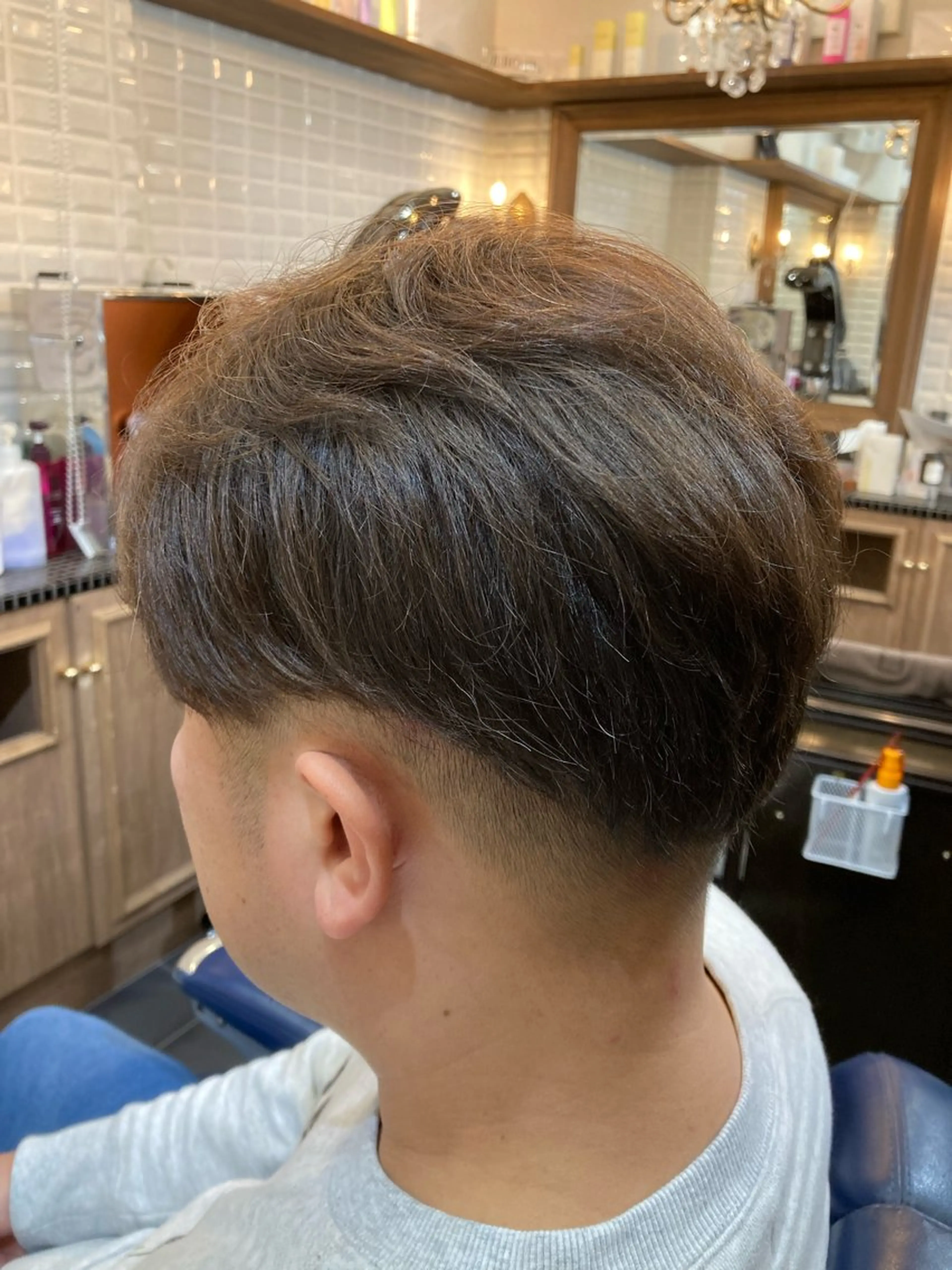 ミディアム メンズ カット トリートメント ルピナス中田店長 山口大地のヘアスタイル