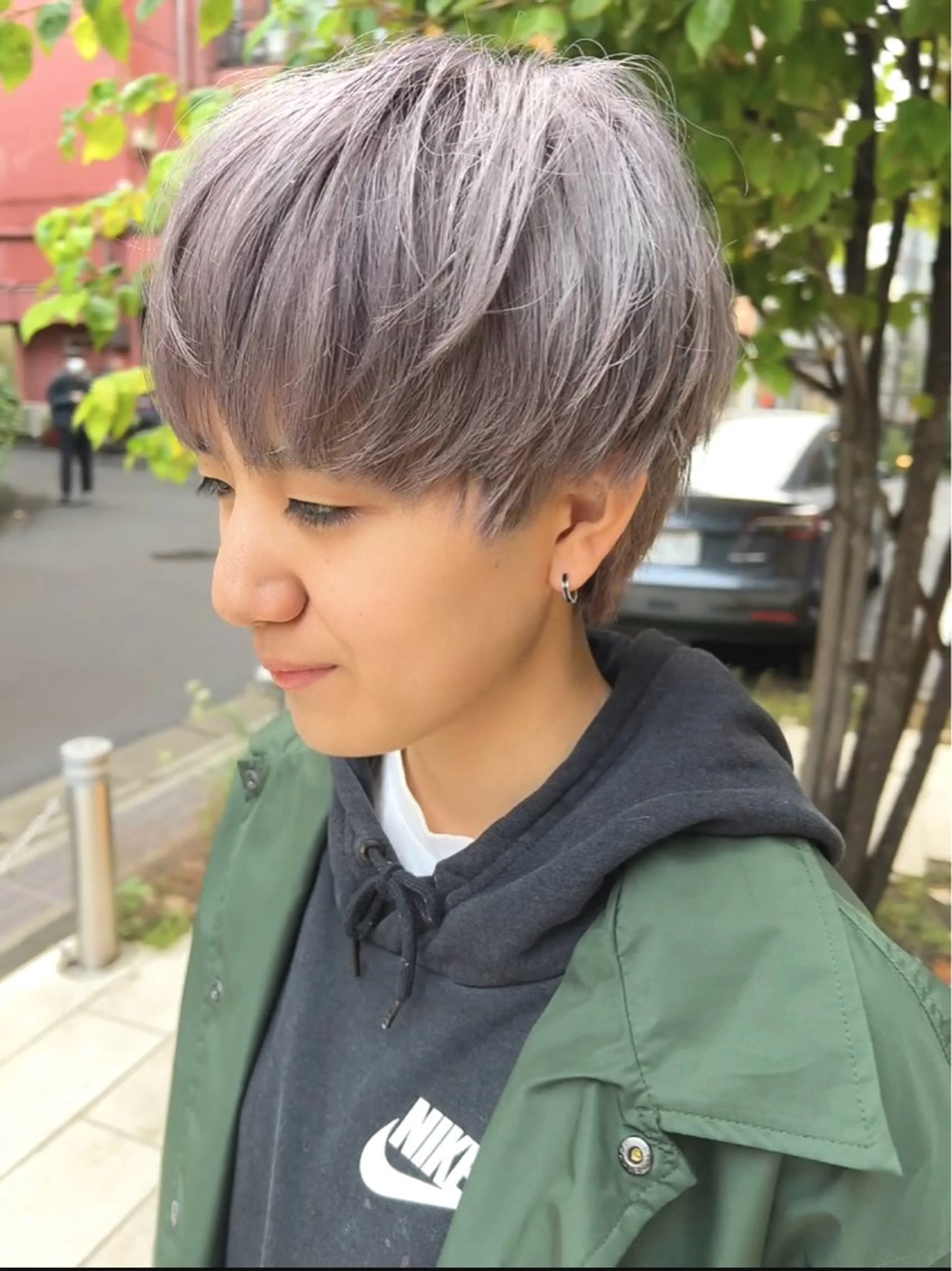 ショート カラー ブリーチ ケアブリーチ 透明感カラー ダブルカラー シルバー 💎透明感カラー特化 💎TAISEIのヘアスタイル