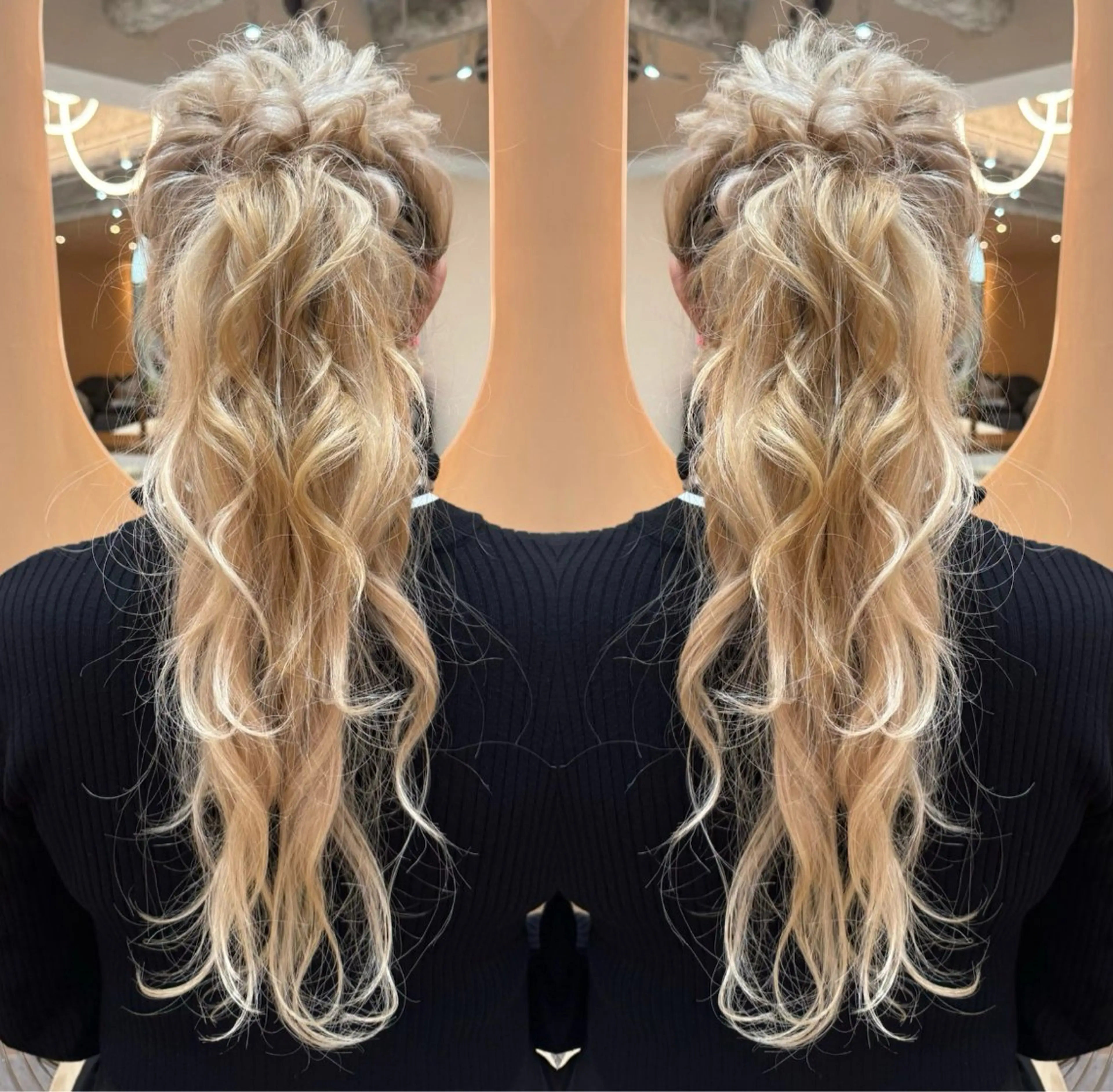 パーティーヘアセットの写真