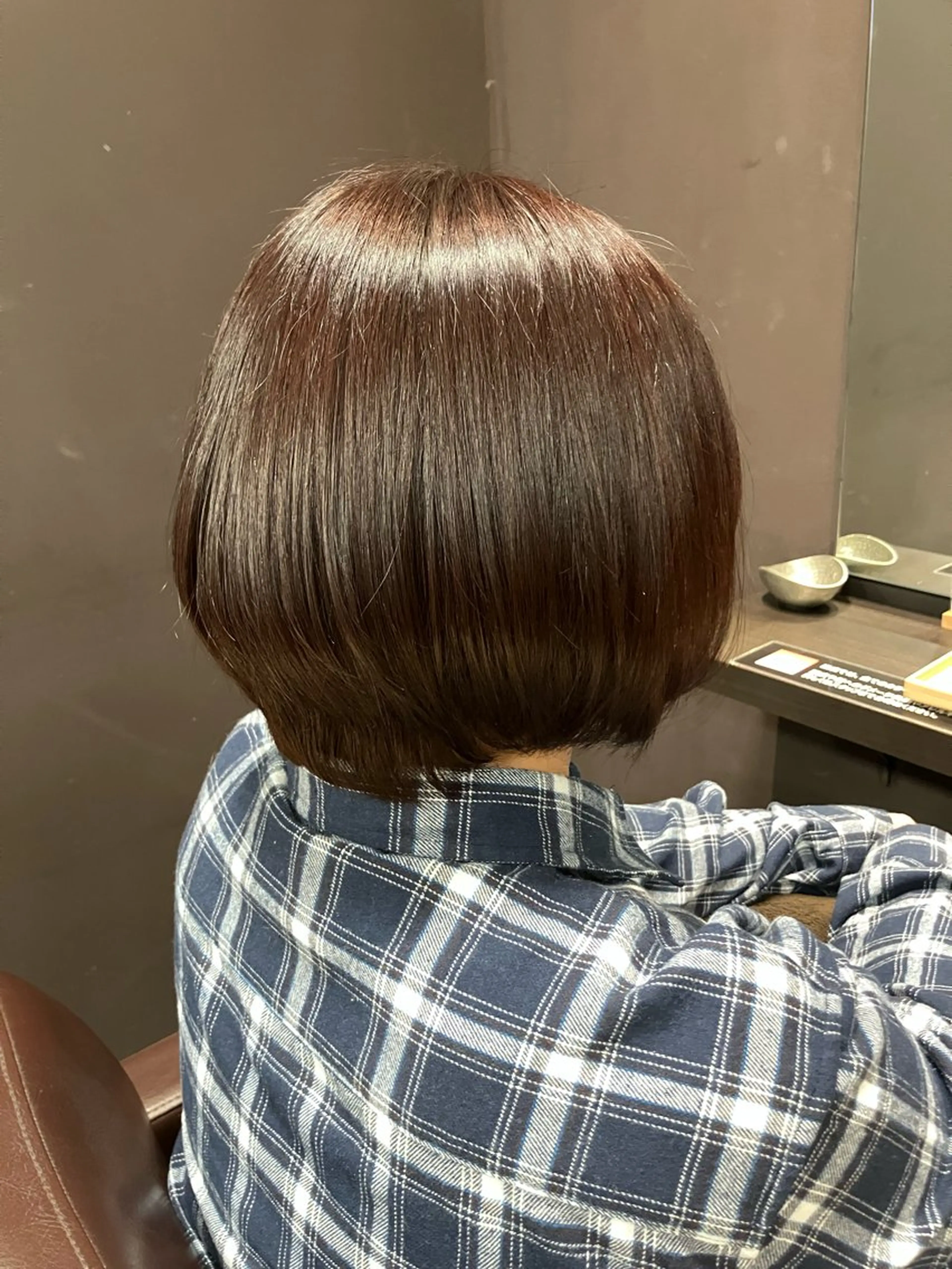 ショート カラー ショートボブ ブラウンカラー レッドカラー レッドブラウン ボブ 小池 穂果/ 府中のヘアスタイル