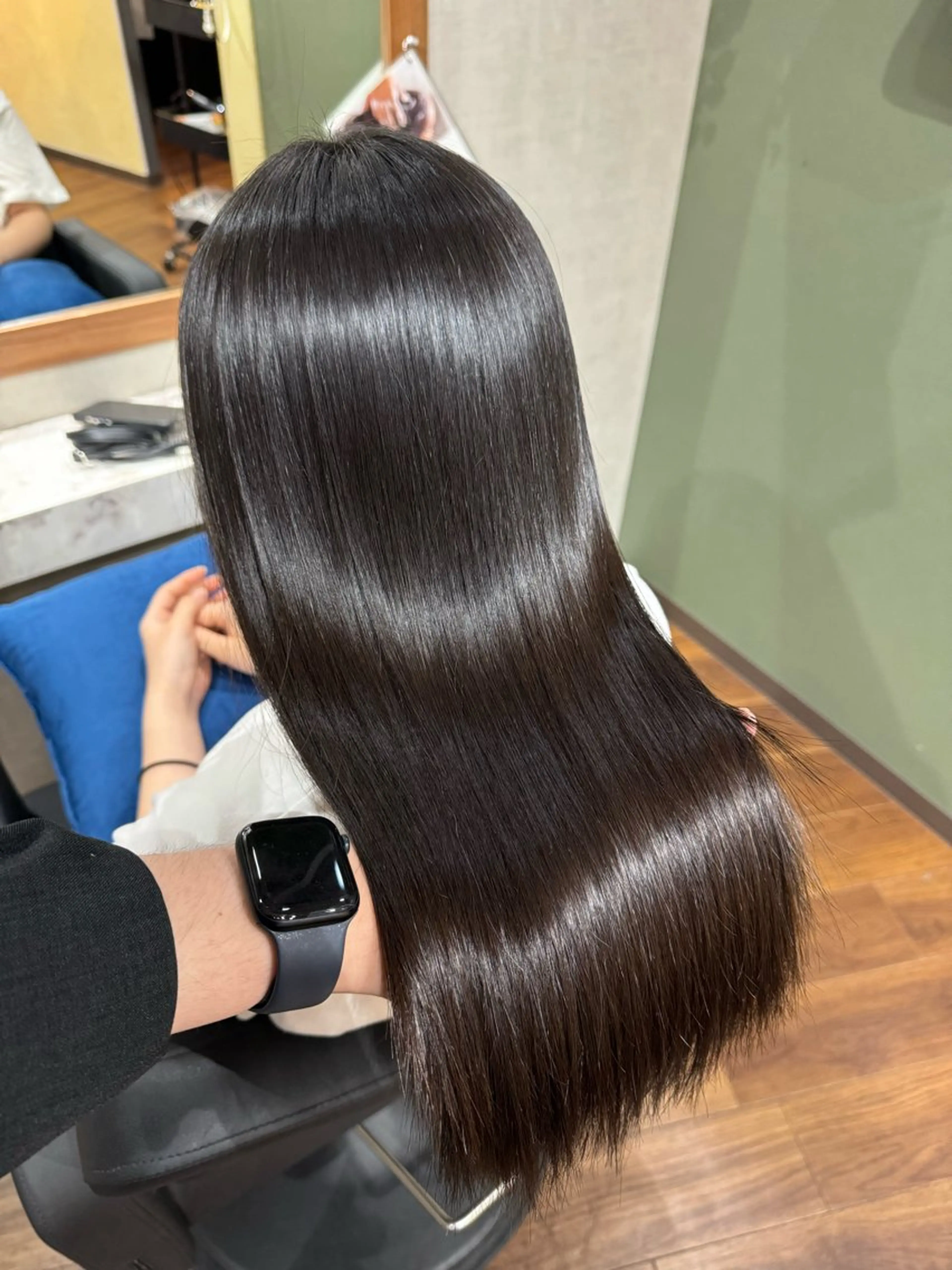 セミロング カット 縮毛矯正 トリートメント LandS  barber &beauty所属・髪質改善特化 長澤友哉のヘアスタイル