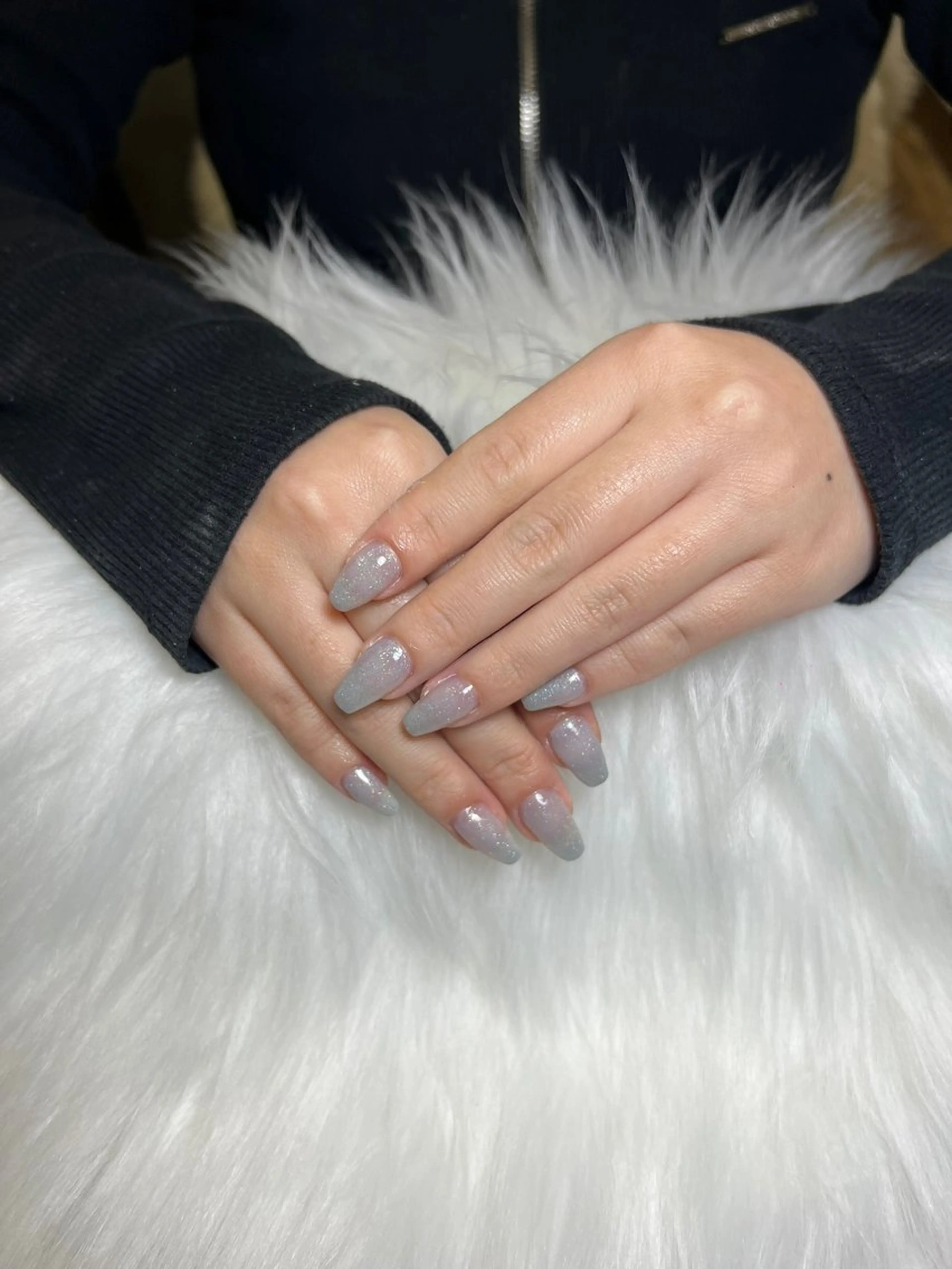 ネイル ラメ(グリッター) 水色 raise所属・RINKA ／raiseのネイルデザイン