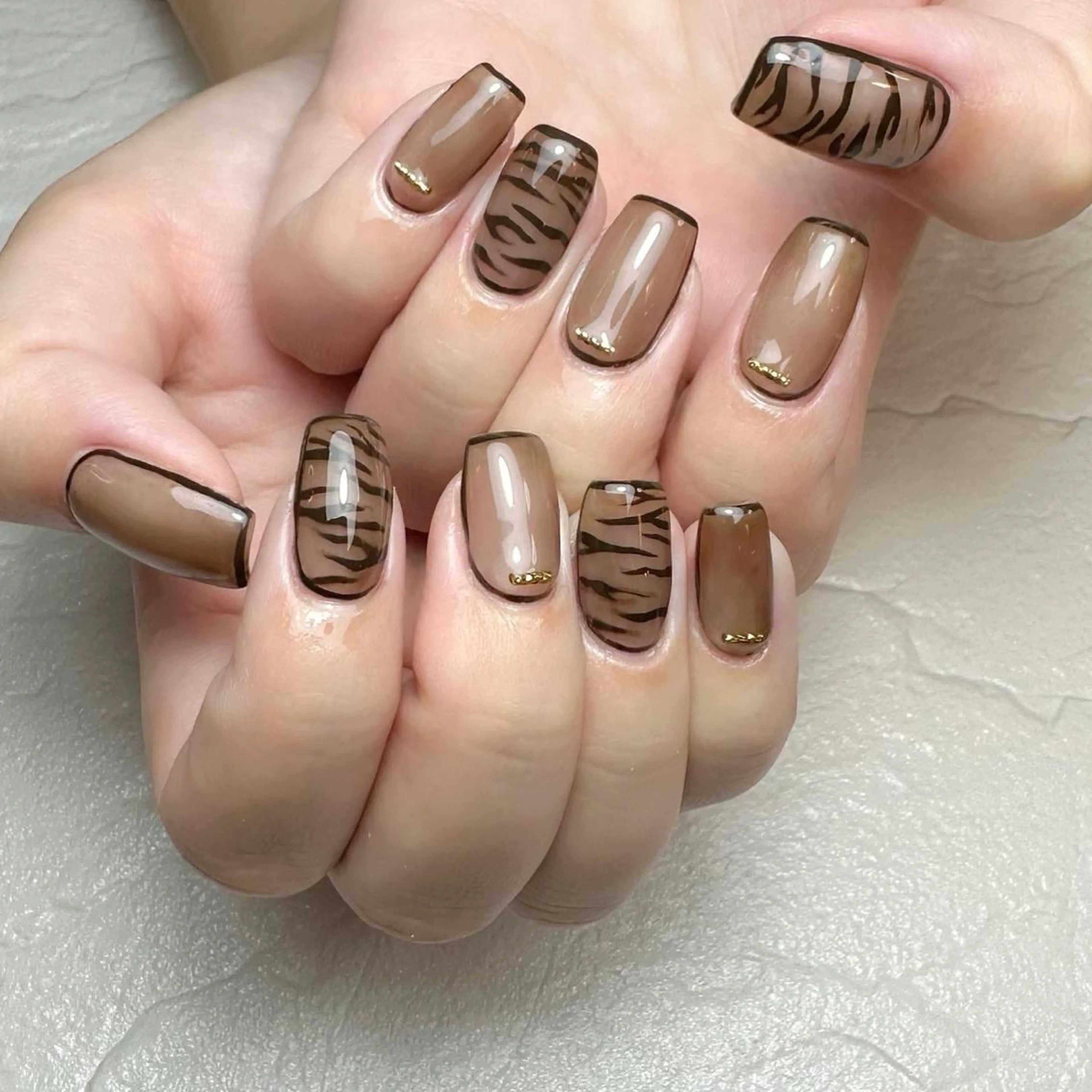 ネイル アニマル柄 ハンドネイル Nail ameria megu所属・ameria meguのネイルデザイン