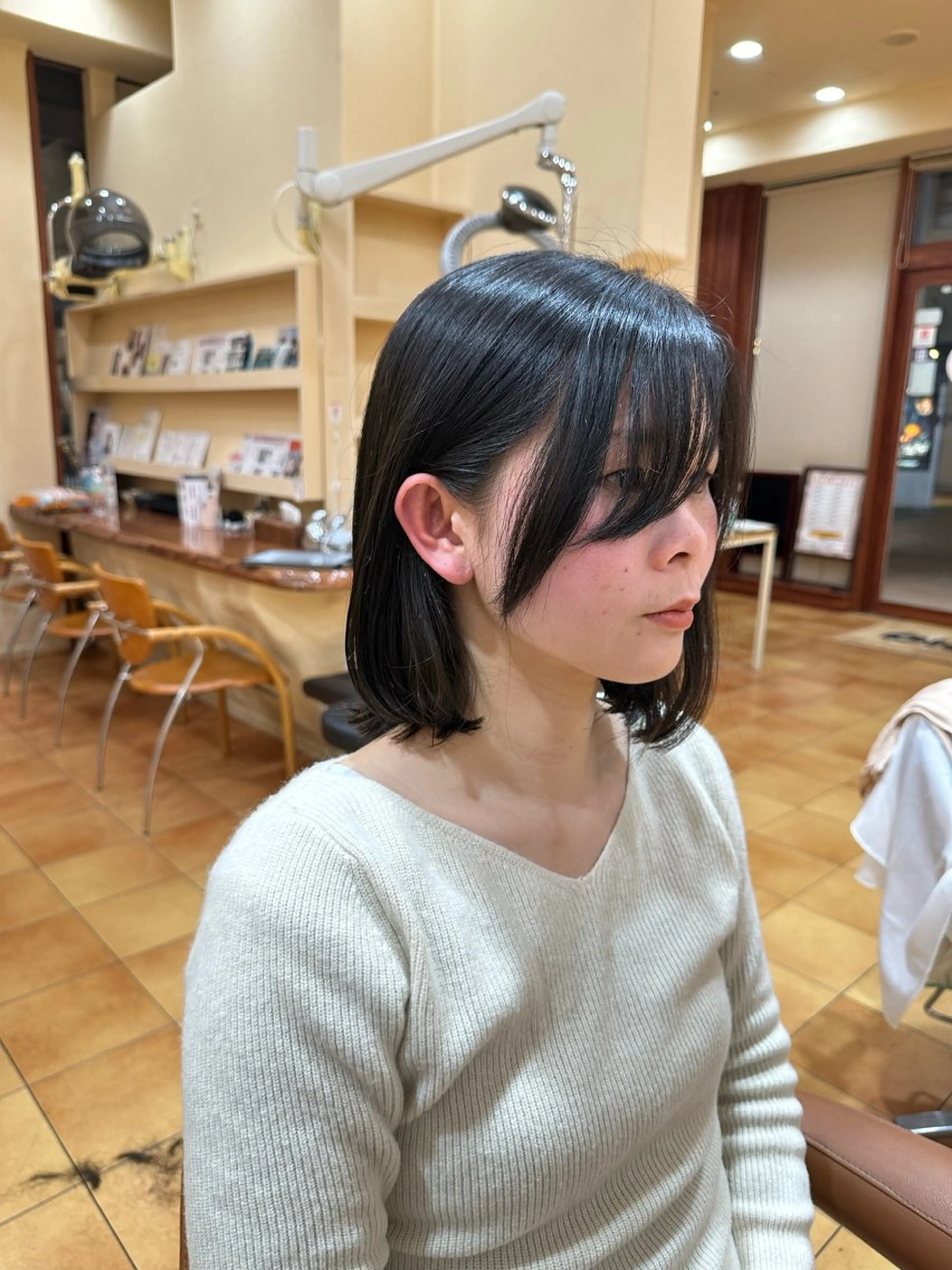 ミディアム 小顔ボブ/お悩み解決 /ボブパーマ/とういのヘアスタイル