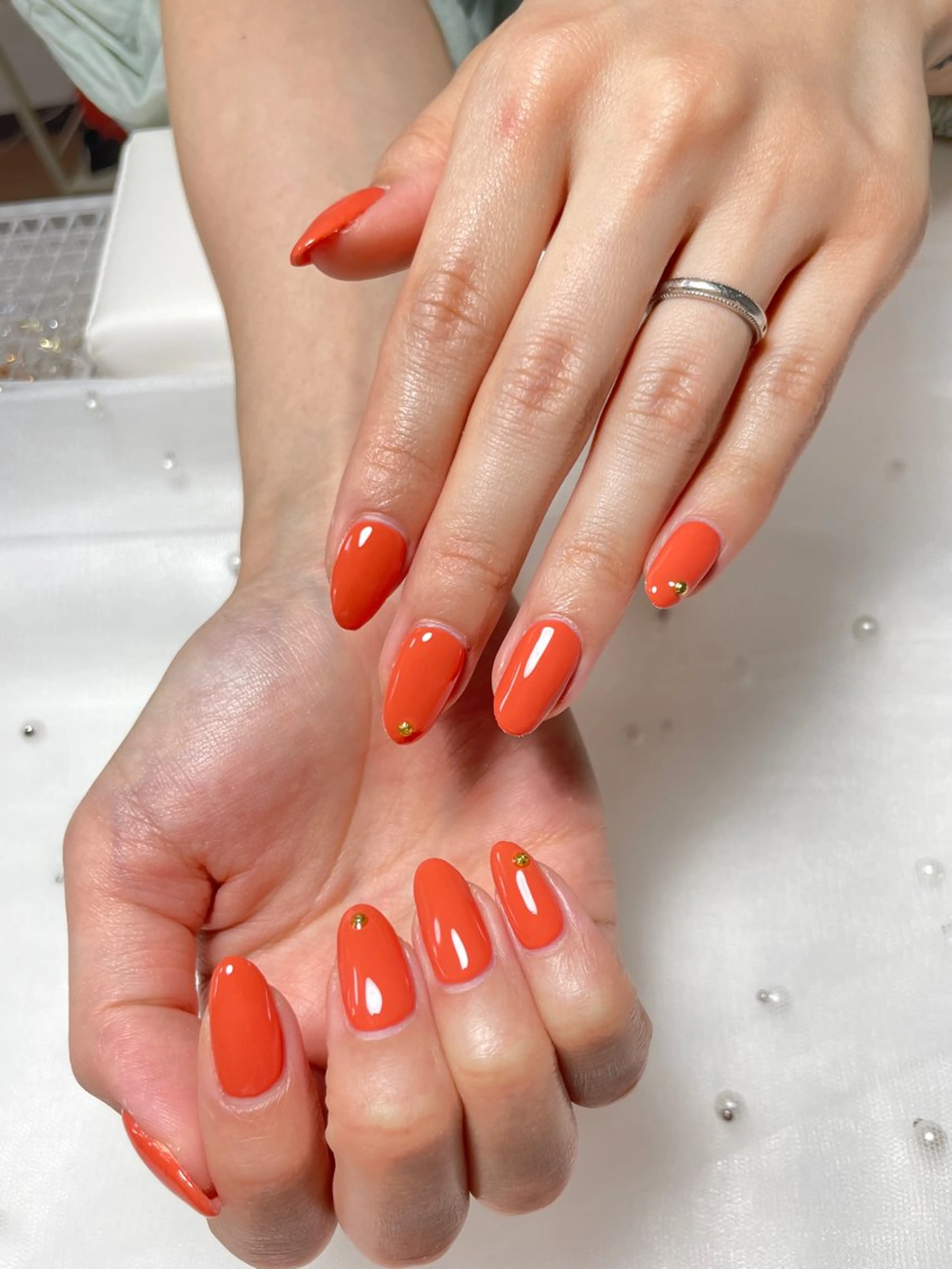 ネイル ブルー フレンチネイル マグネットネイル ニュアンスネイル オフィスネイル ハンドネイル Mnail _KKのネイルデザイン