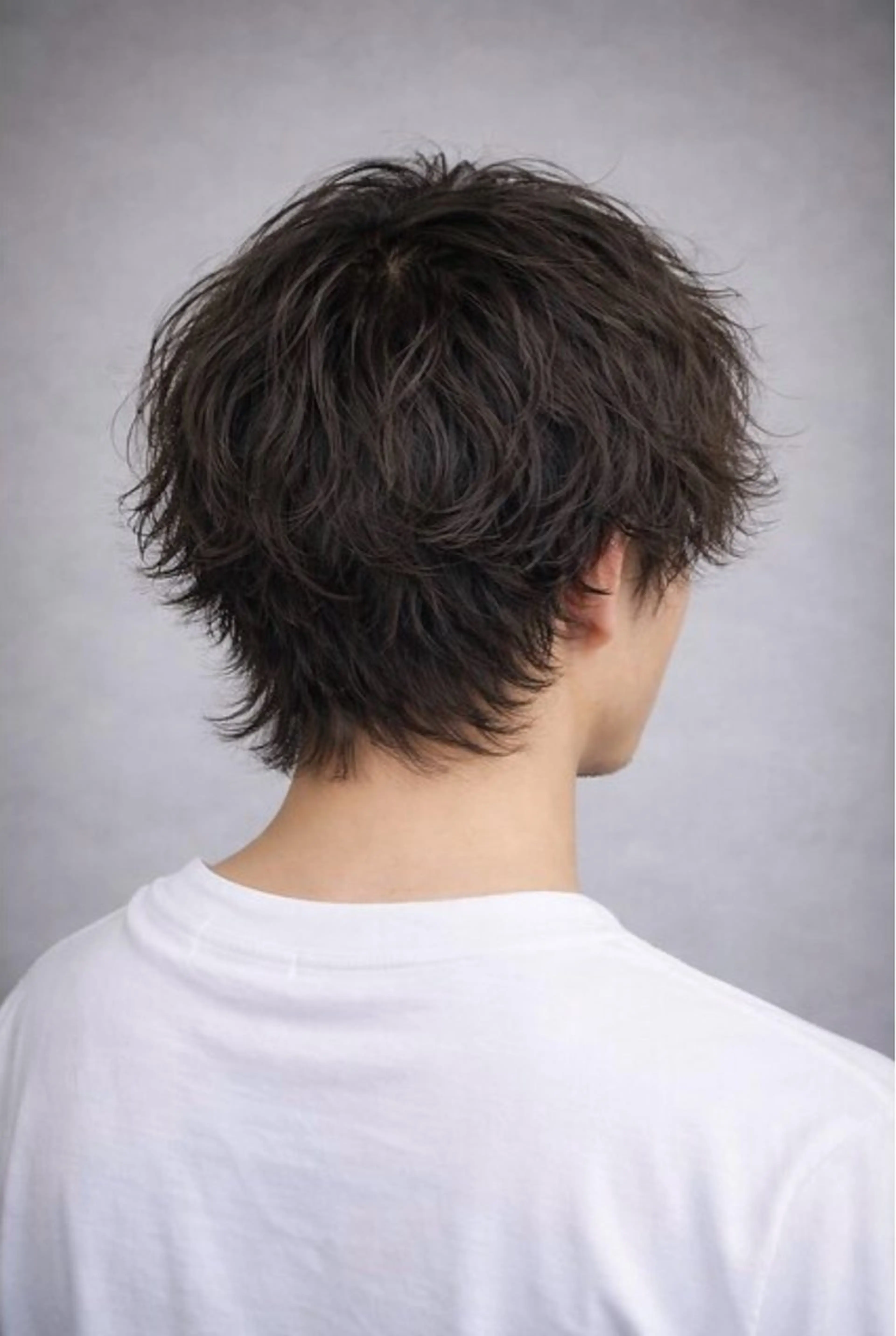 ミディアム パーマ メンズ カット パーマ トリートメント let’s所属・透明感／髪質改善 ／ NUJAR／りかのヘアスタイル